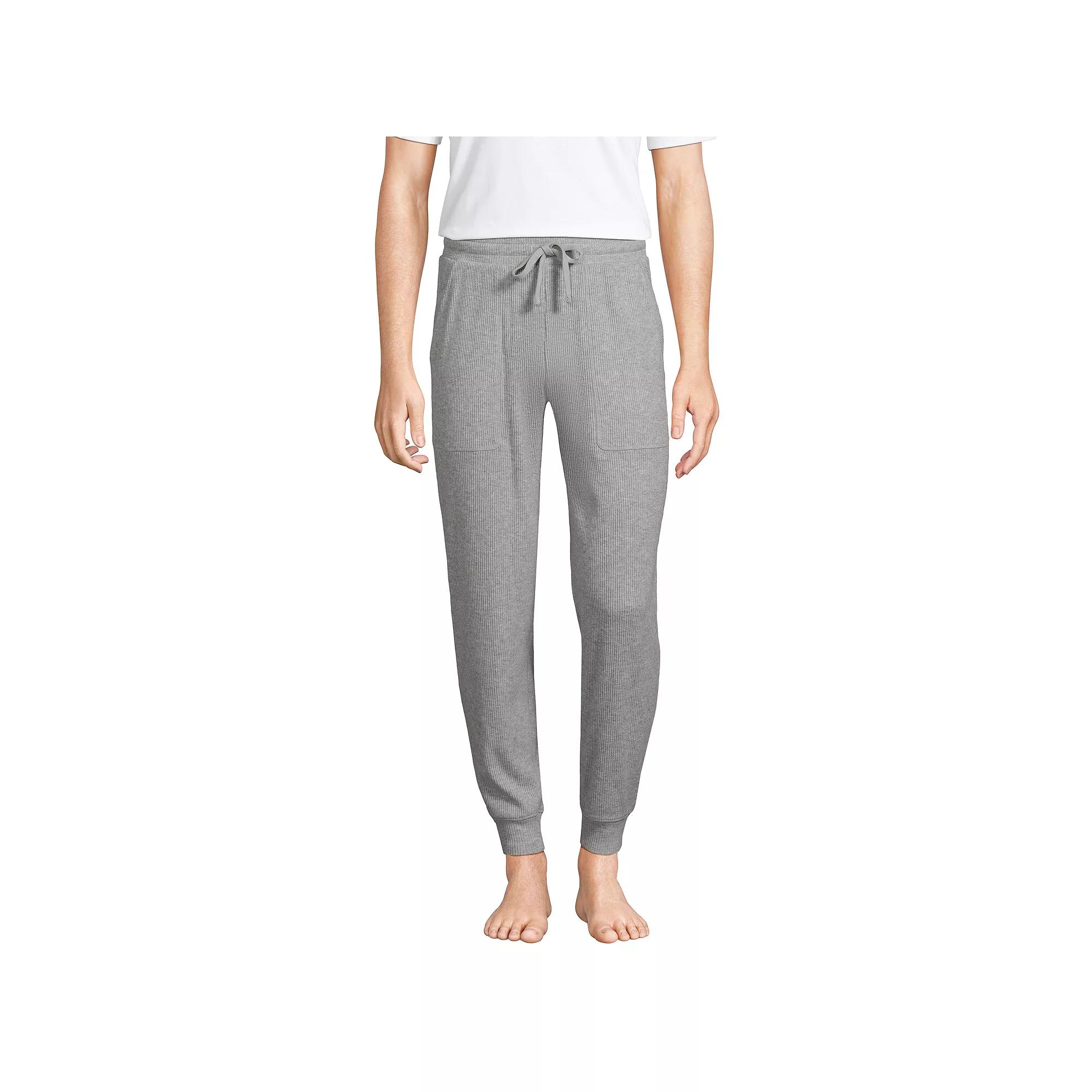 Men's Lands' End Brushed Rib Joggers,  Product Image