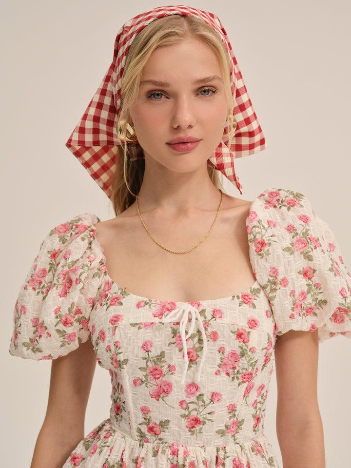 Backyard Bunches Mini Dress — White Product Image