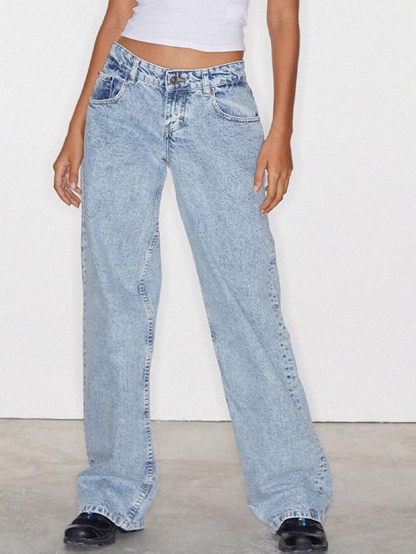 Casual Wash Boyfriend Jeans Product Image