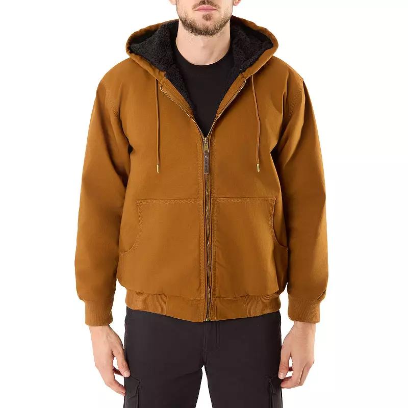Big & Tall Smith's Workwear Cotton Canvas Sherpa-Lined Jacket, Men's, Size: 3XB, Camel Brown Product Image