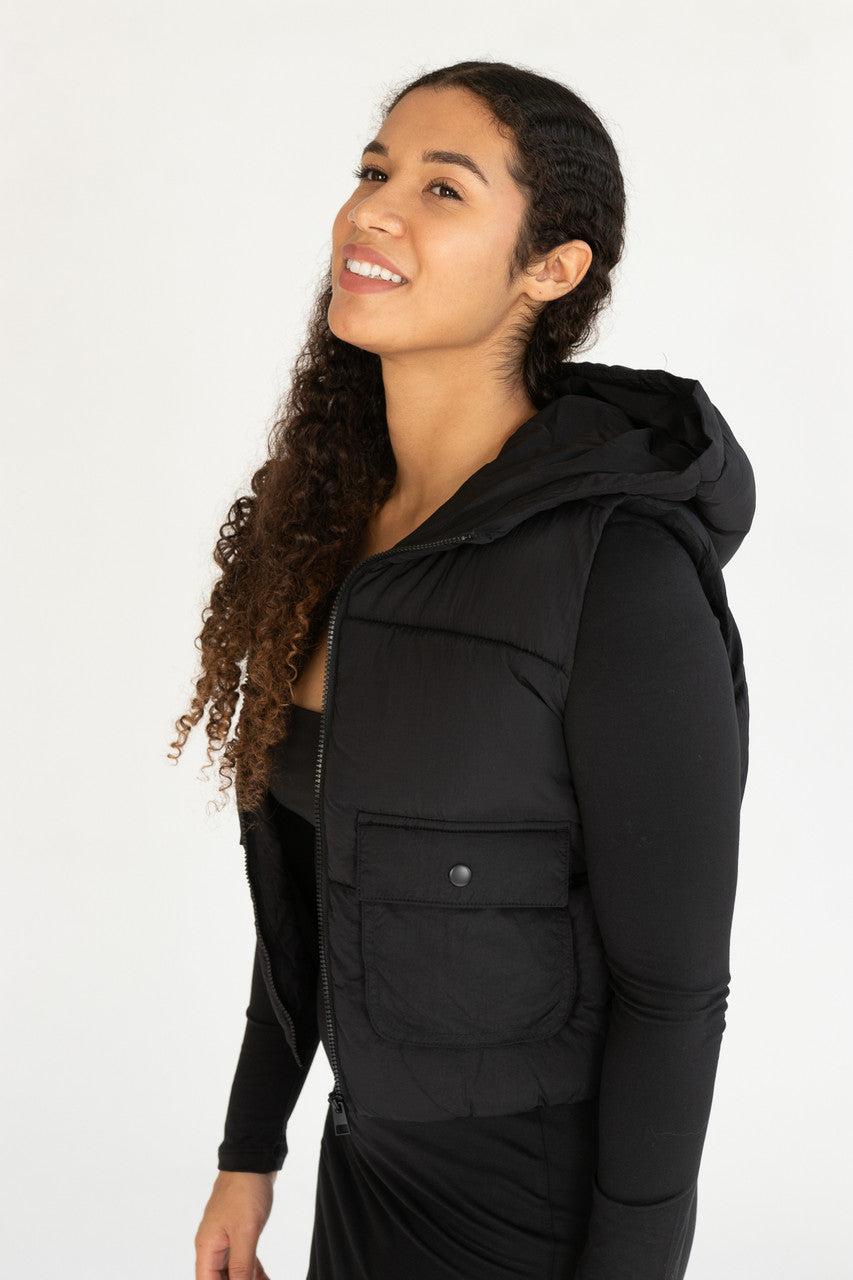 Hooded Utility Puffer Vest Product Image