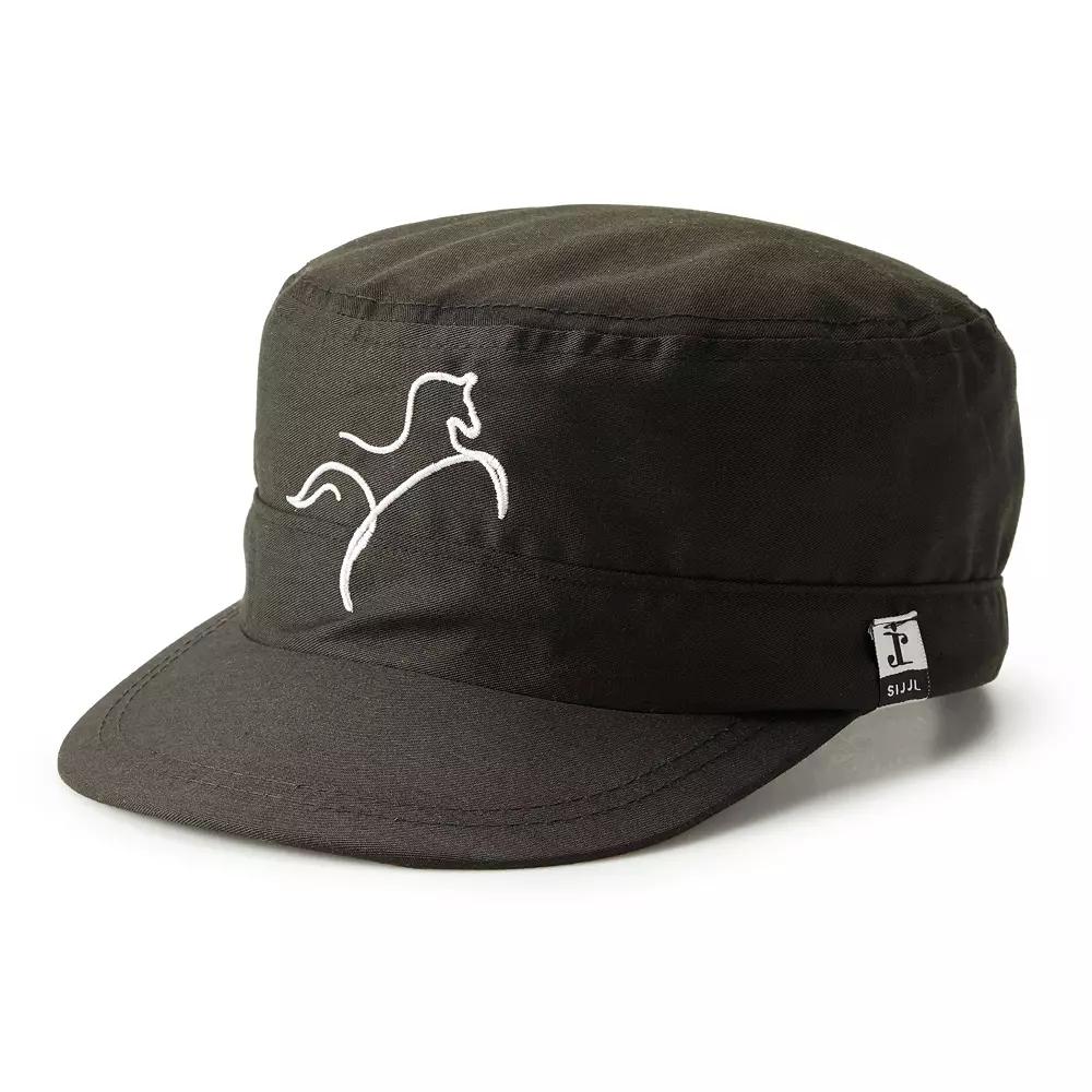 Women's SIJJL Pony Embroidered Black Cadet Hat Product Image