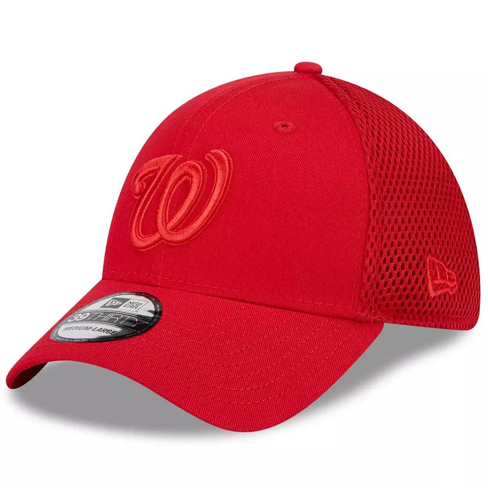 Men's New Era Red Washington Nationals Tonal Team Neo 39THIRTY Flex Hat, Size: Large/XL Product Image