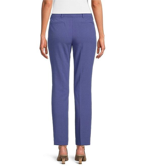Calvin Klein Solid Lux Flat Front Slim Leg Pants Product Image