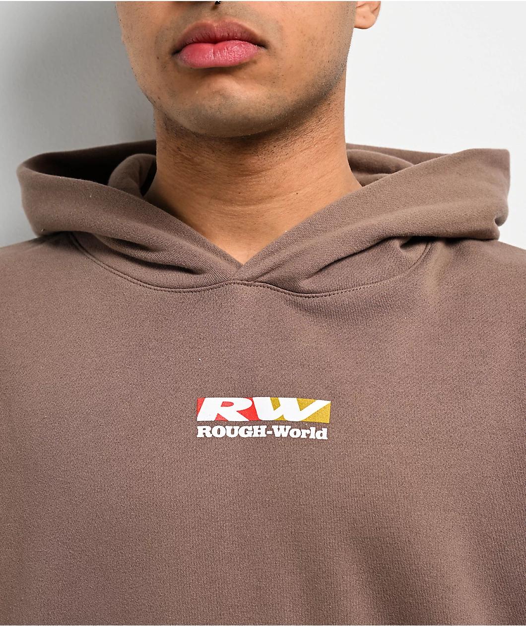 Rough World Drift Brown Hoodie Product Image