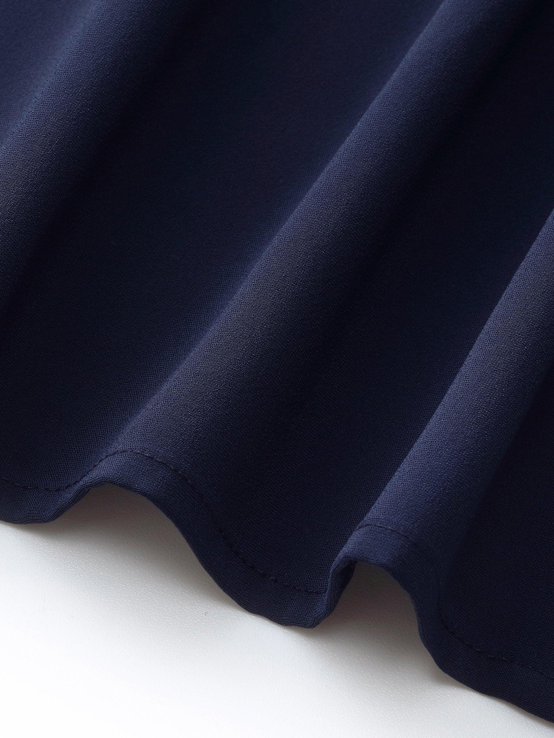 Triacetate Bowknot Women Gathered Waist Midi Dress Product Image