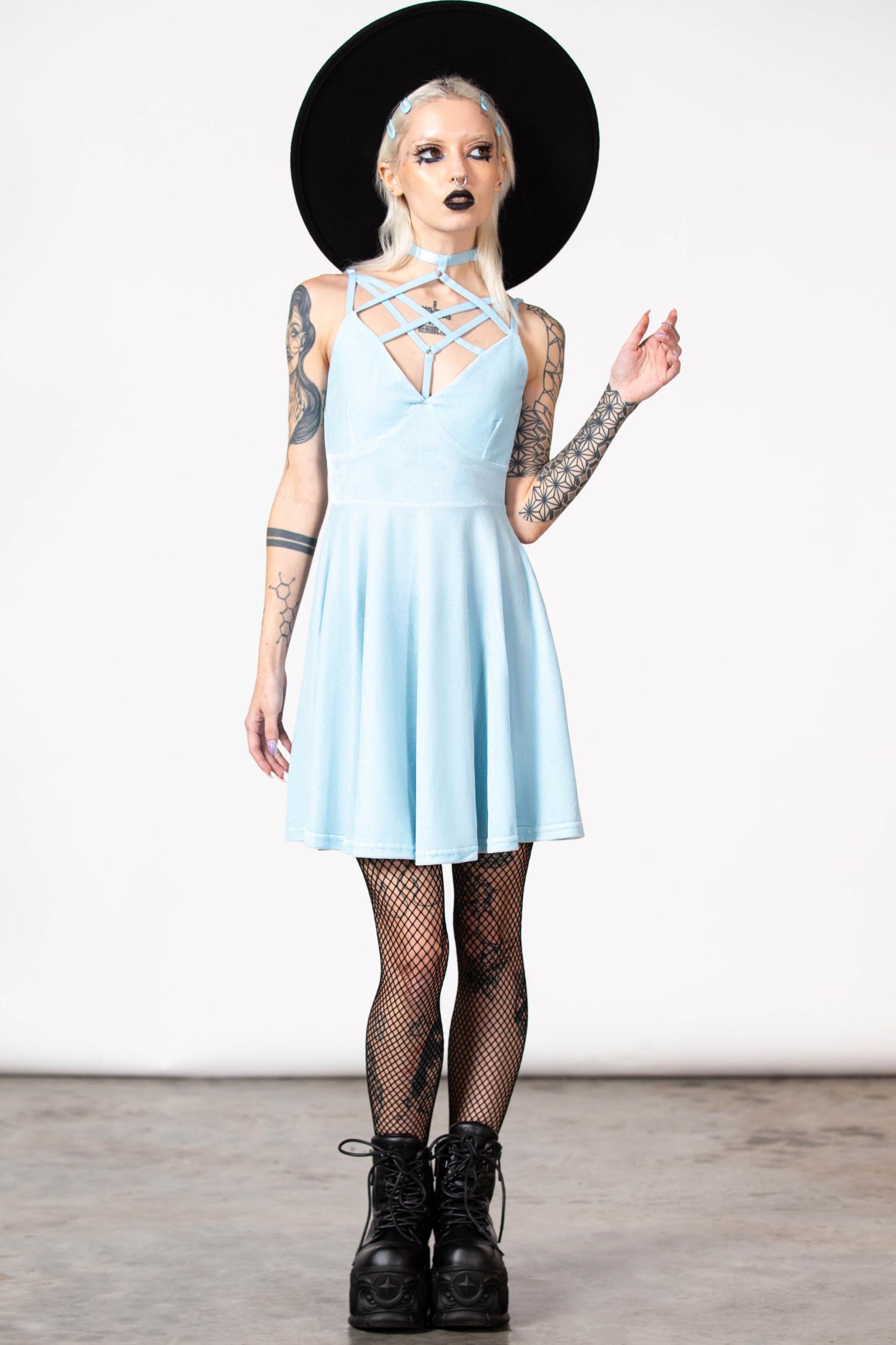 Magica Skater Dress [PASTEL BLUE] - Resurrect Female Product Image
