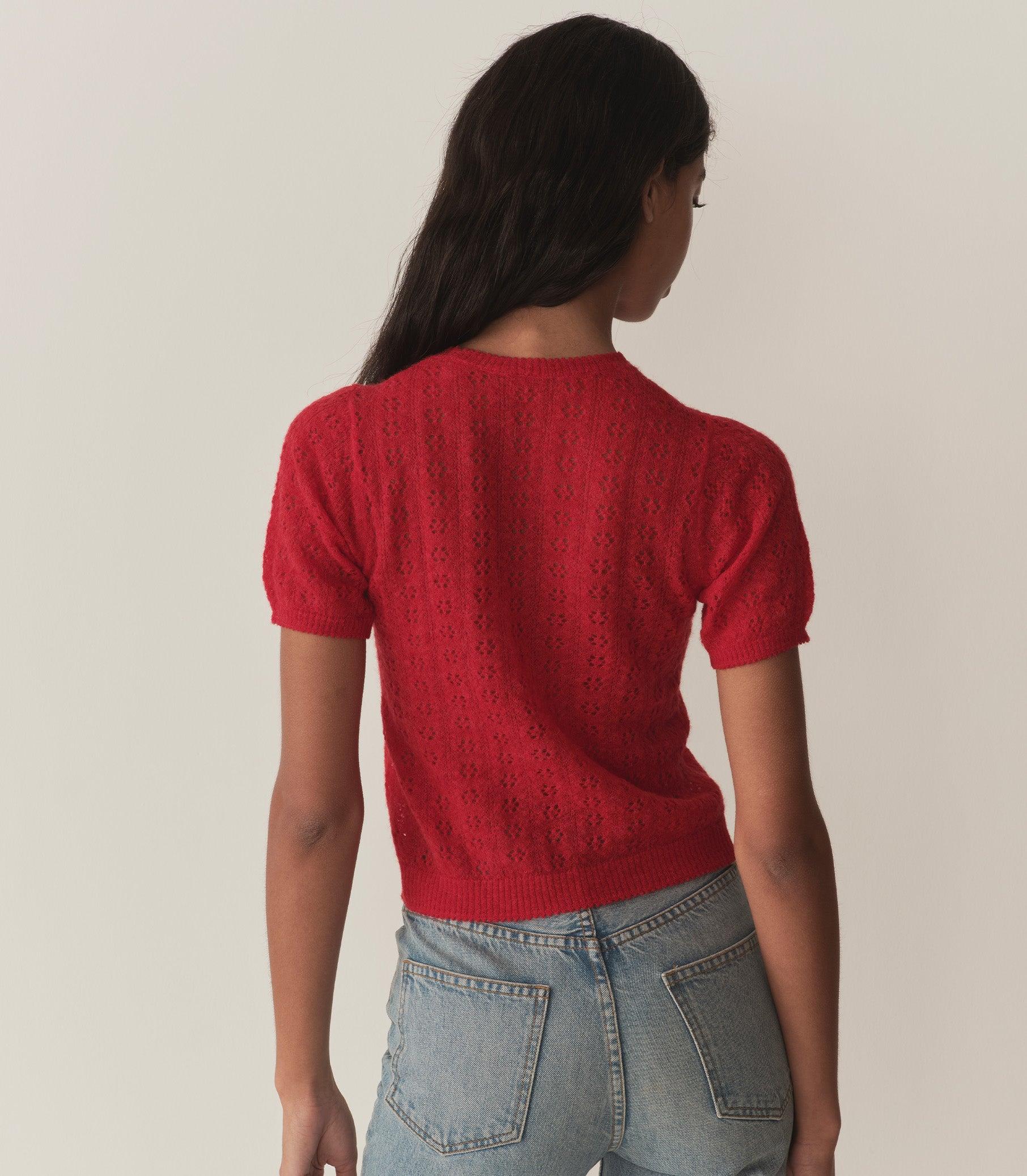 MONICA SWEATER -- CHERRY RED Product Image