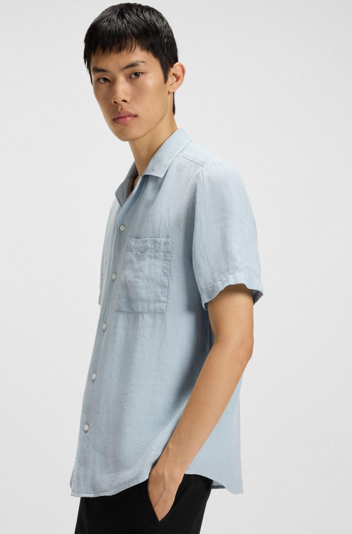 Relaxed-fit multi-occasional shirt in linen Product Image