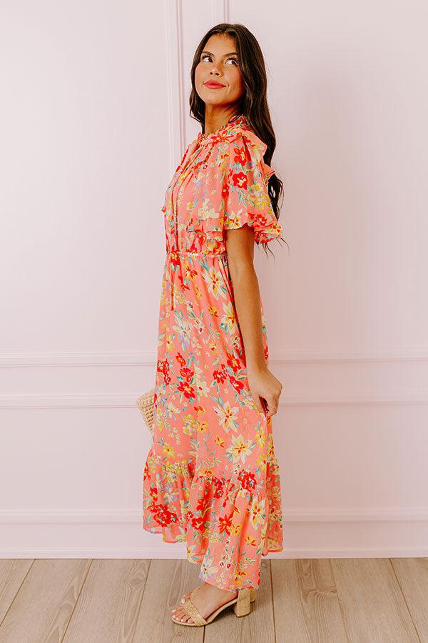 Floral Flair Midi In Coral Product Image