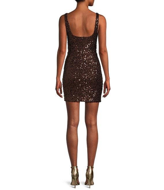 B. Darlin Sweetheart Neck Wide Strap Sequin Bodycon Dress Product Image