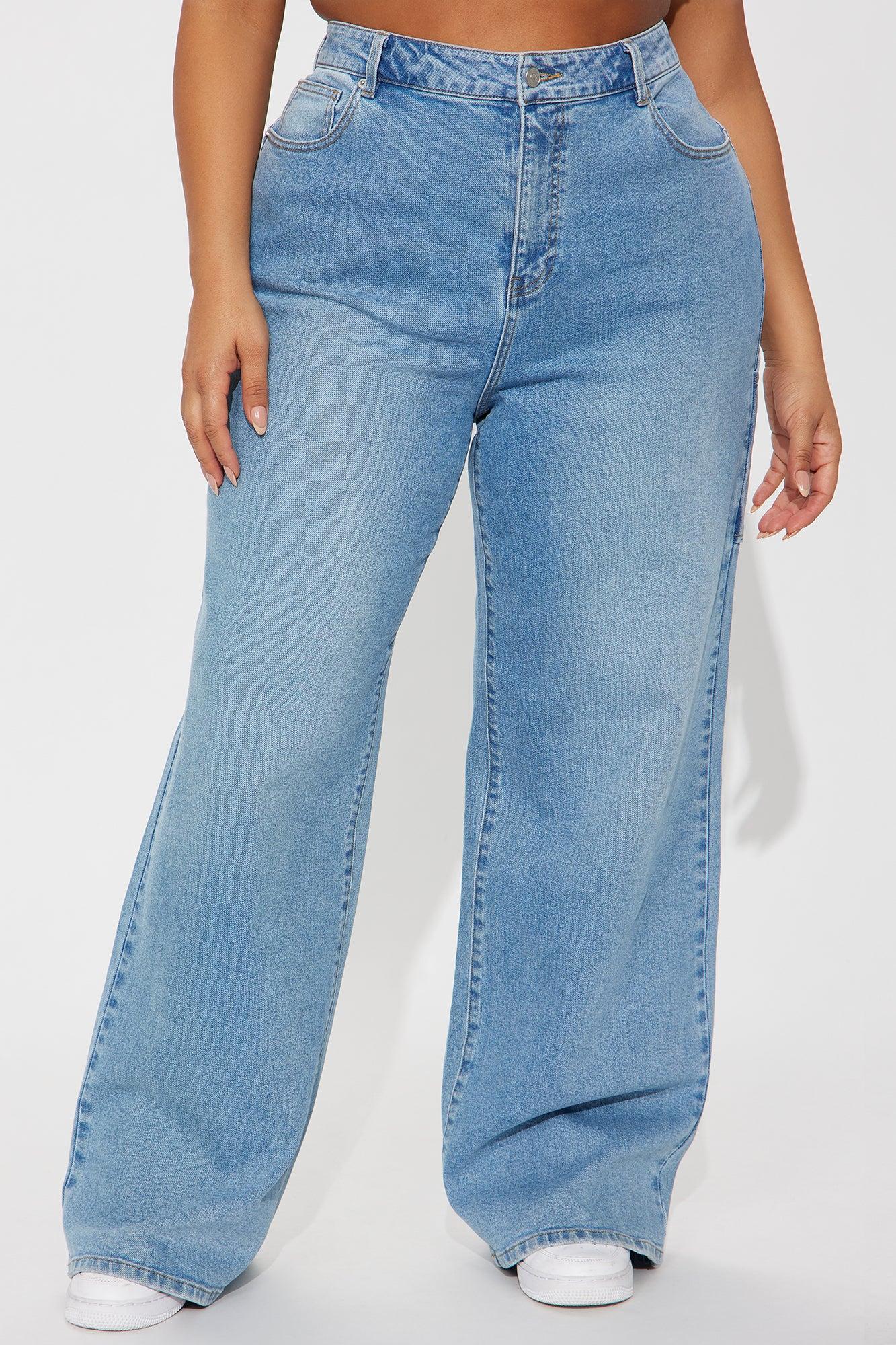 Palmer Carpenter Wide Leg Jeans - Light Wash Female Product Image