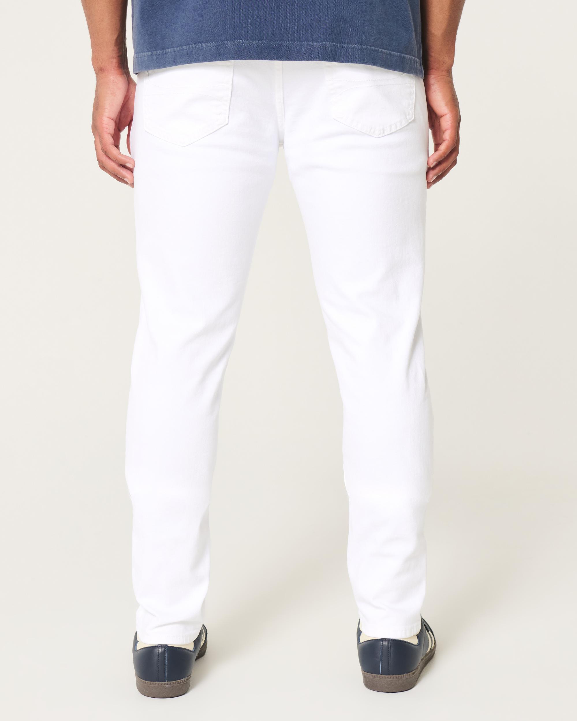 White Athletic Skinny Jeans Product Image