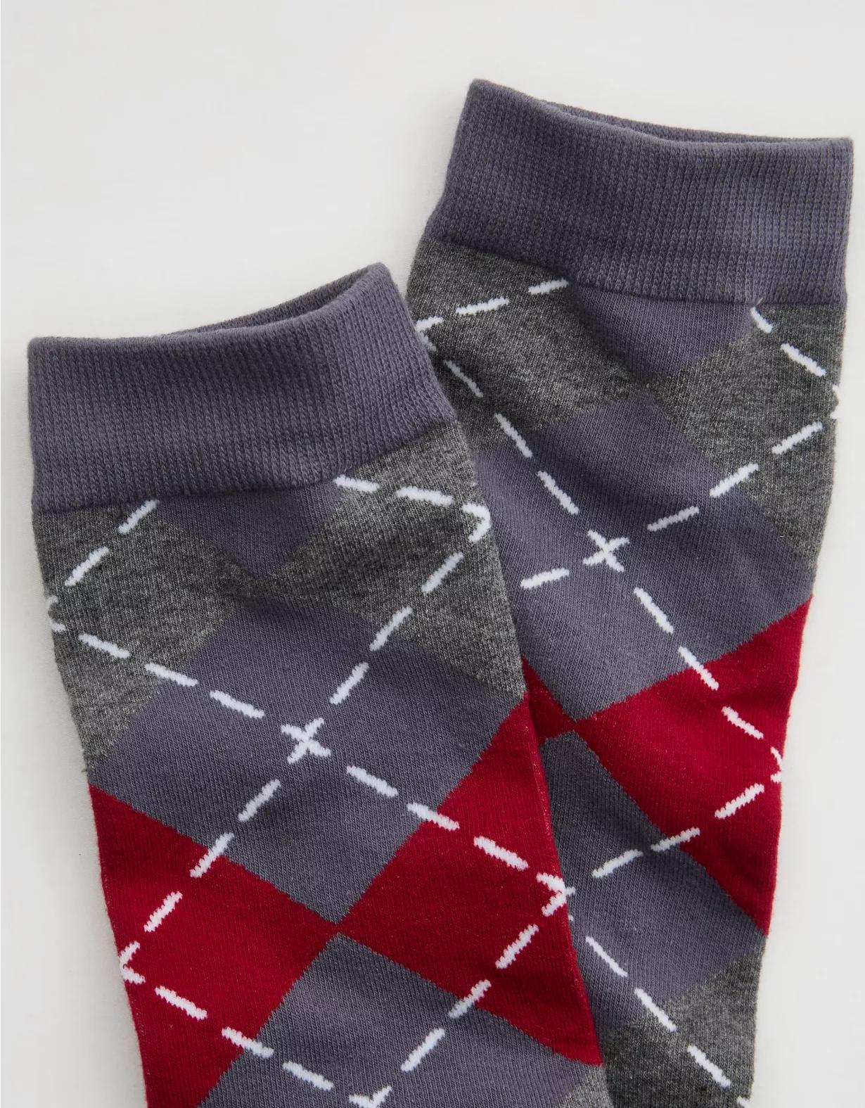 Aerie Over The Knee Argyle Socks Product Image