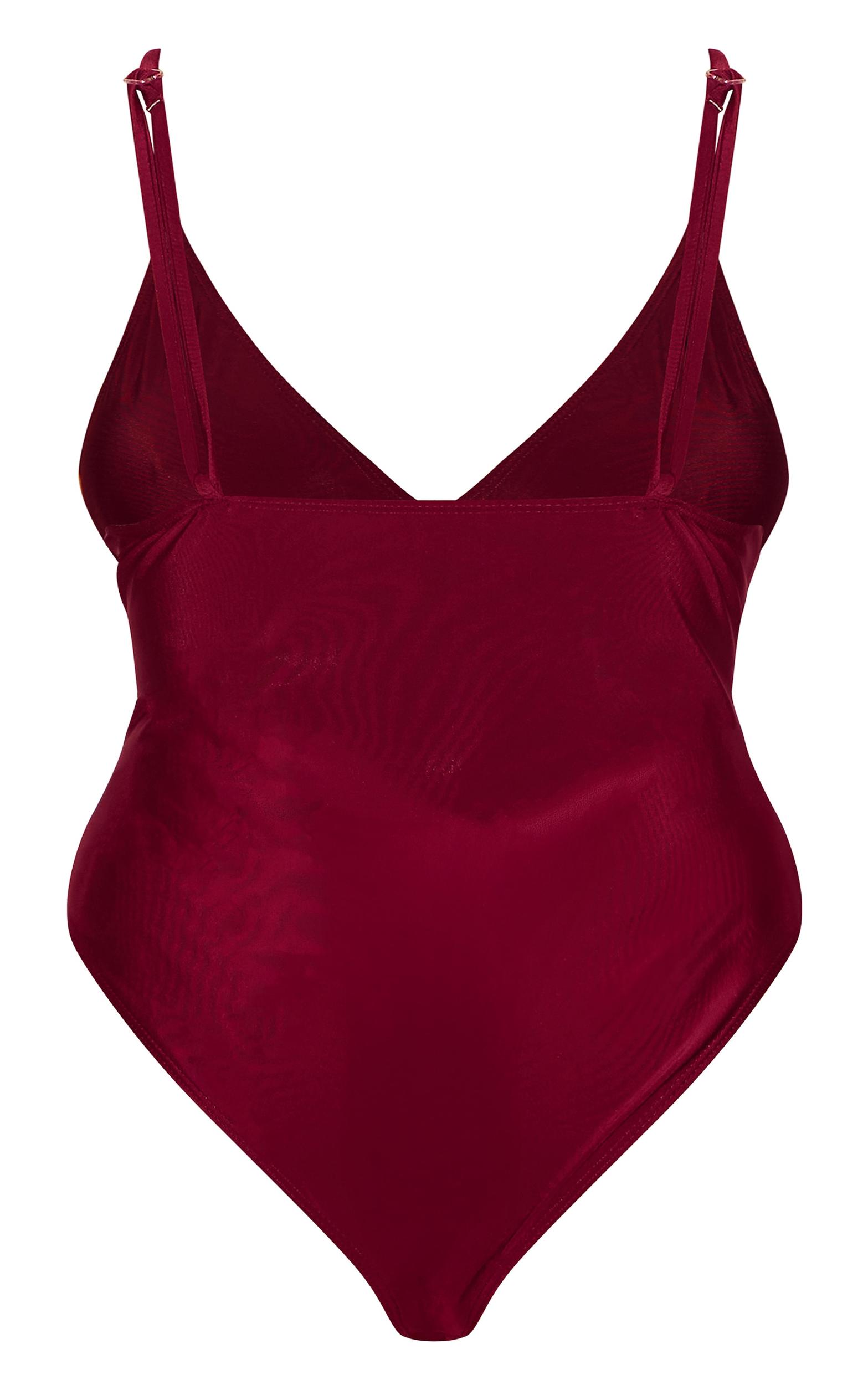 Plus Berry Basic Low Scoop Swimsuit Product Image