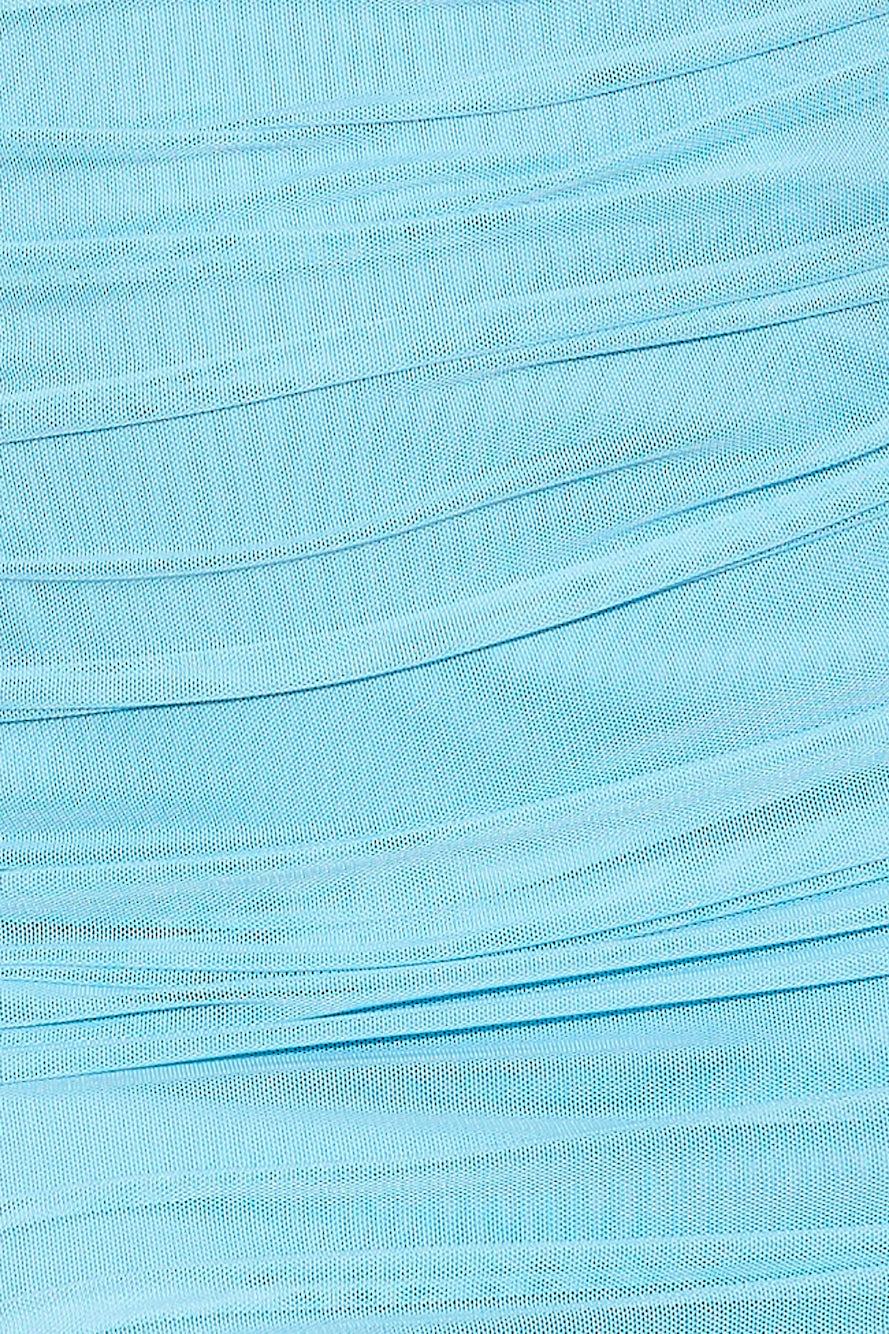 Special Make Mesh Crop Top Blue Product Image