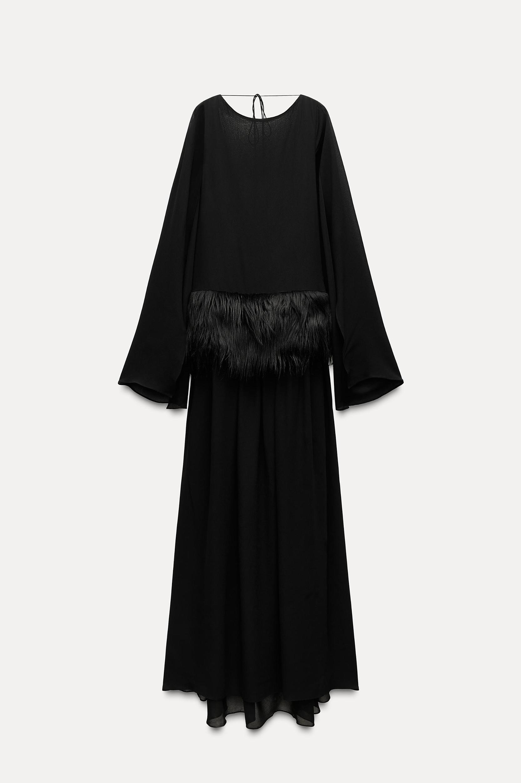 FAUX FUR SASH DRESS LIMITED EDITION Product Image