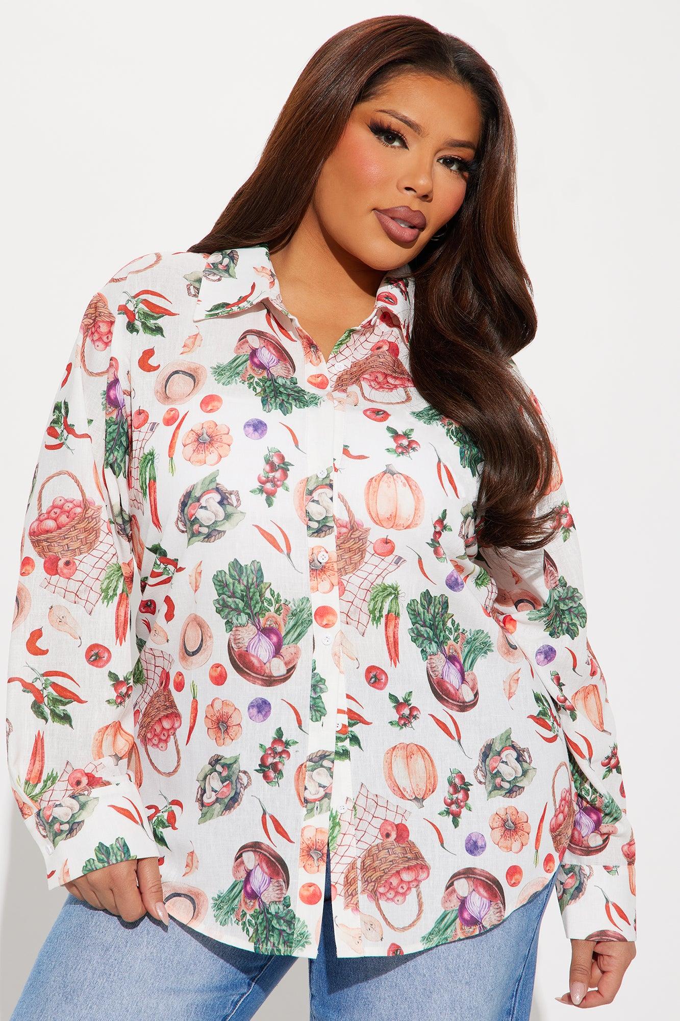 Bon Appetite Linen Shirt - White/combo Product Image