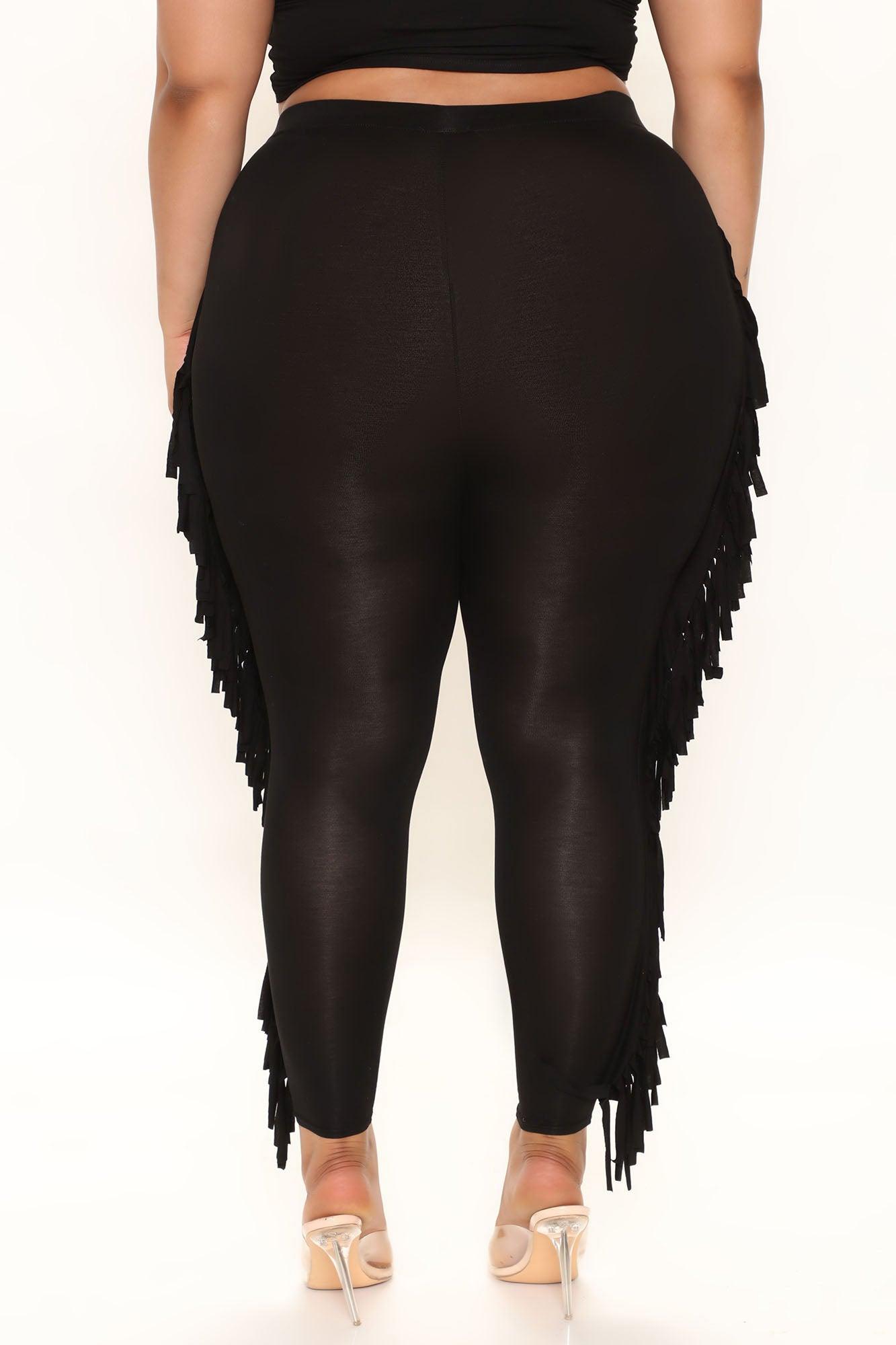 Shake It Like a Fringe Shaker Legging - Black Product Image
