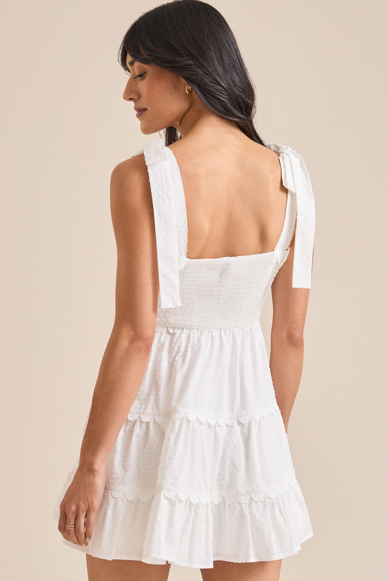 Ava Clip Dot Mini Dress Product Image