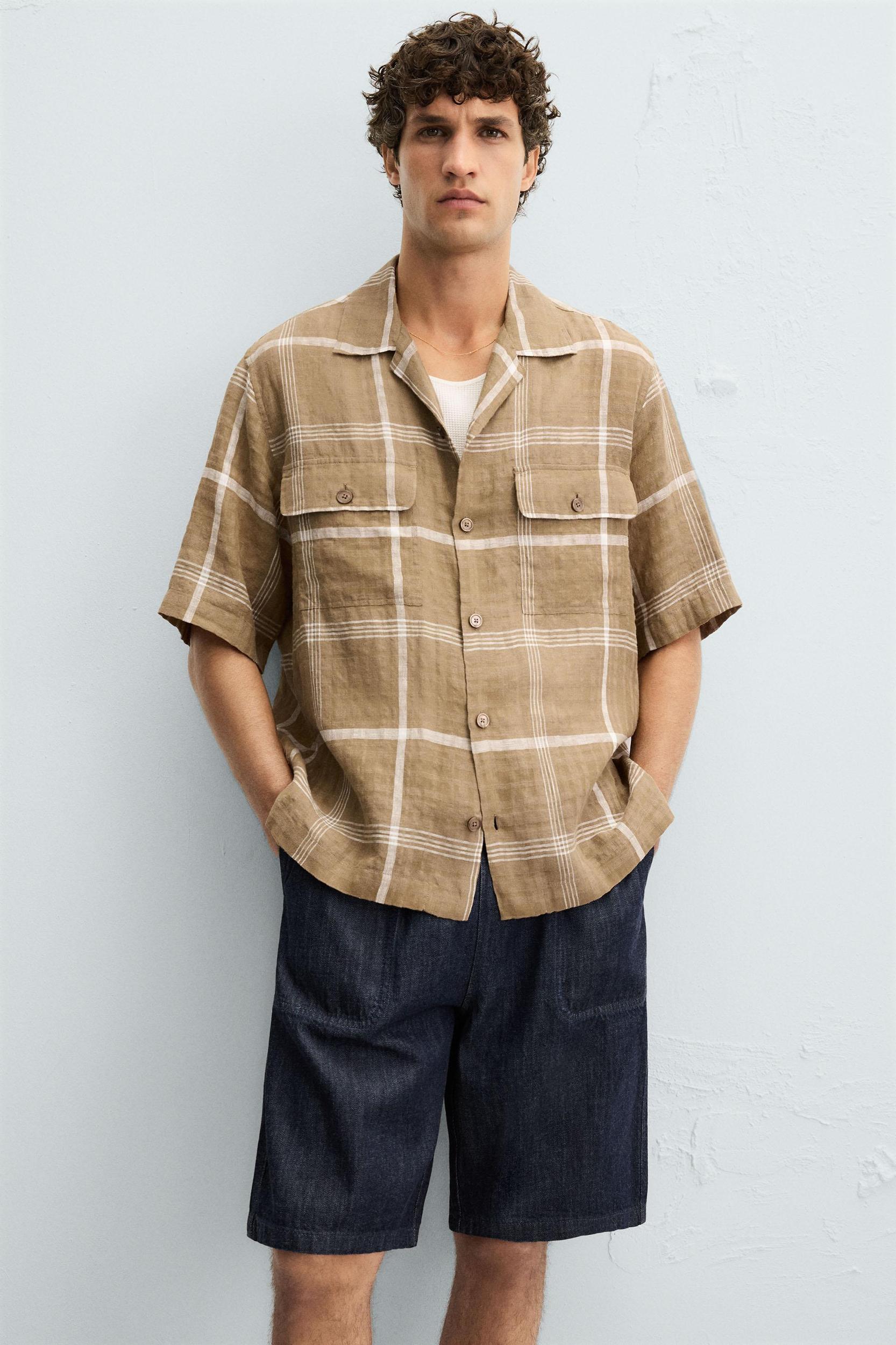 PLAID LINEN - COTTON SHIRT Product Image