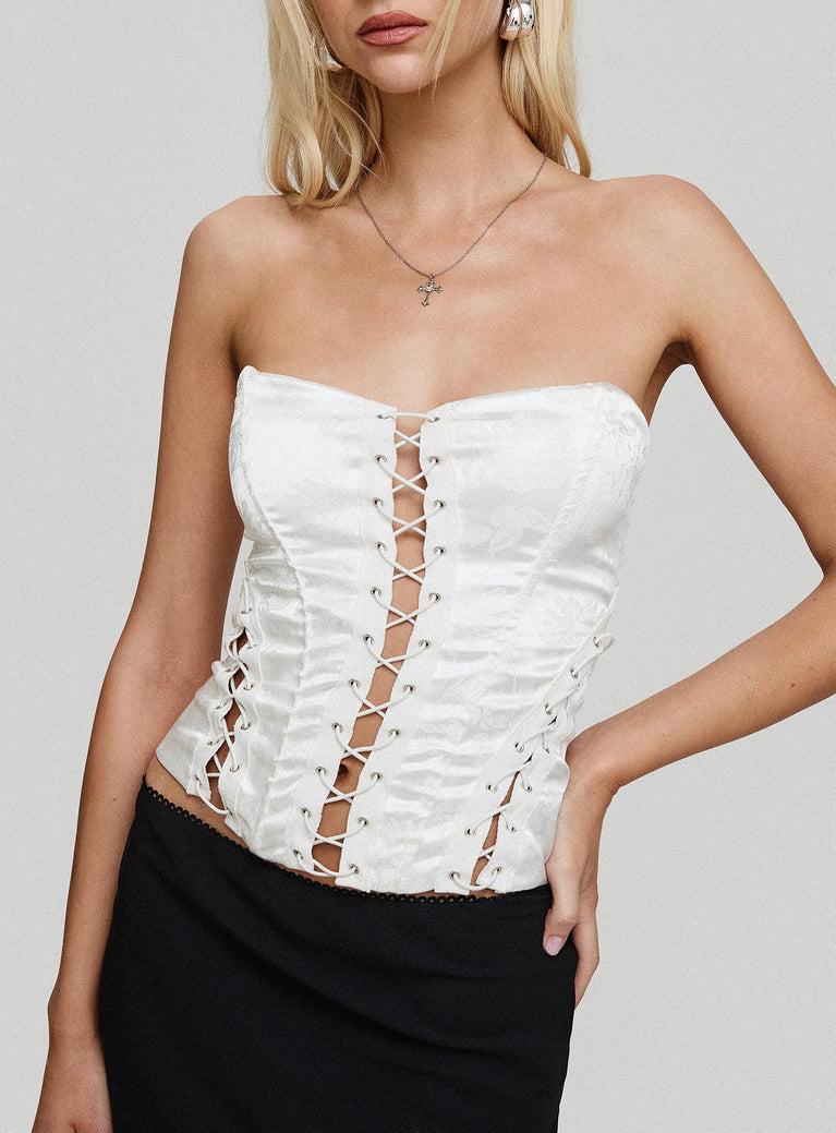 Mochi Corset Top White Product Image
