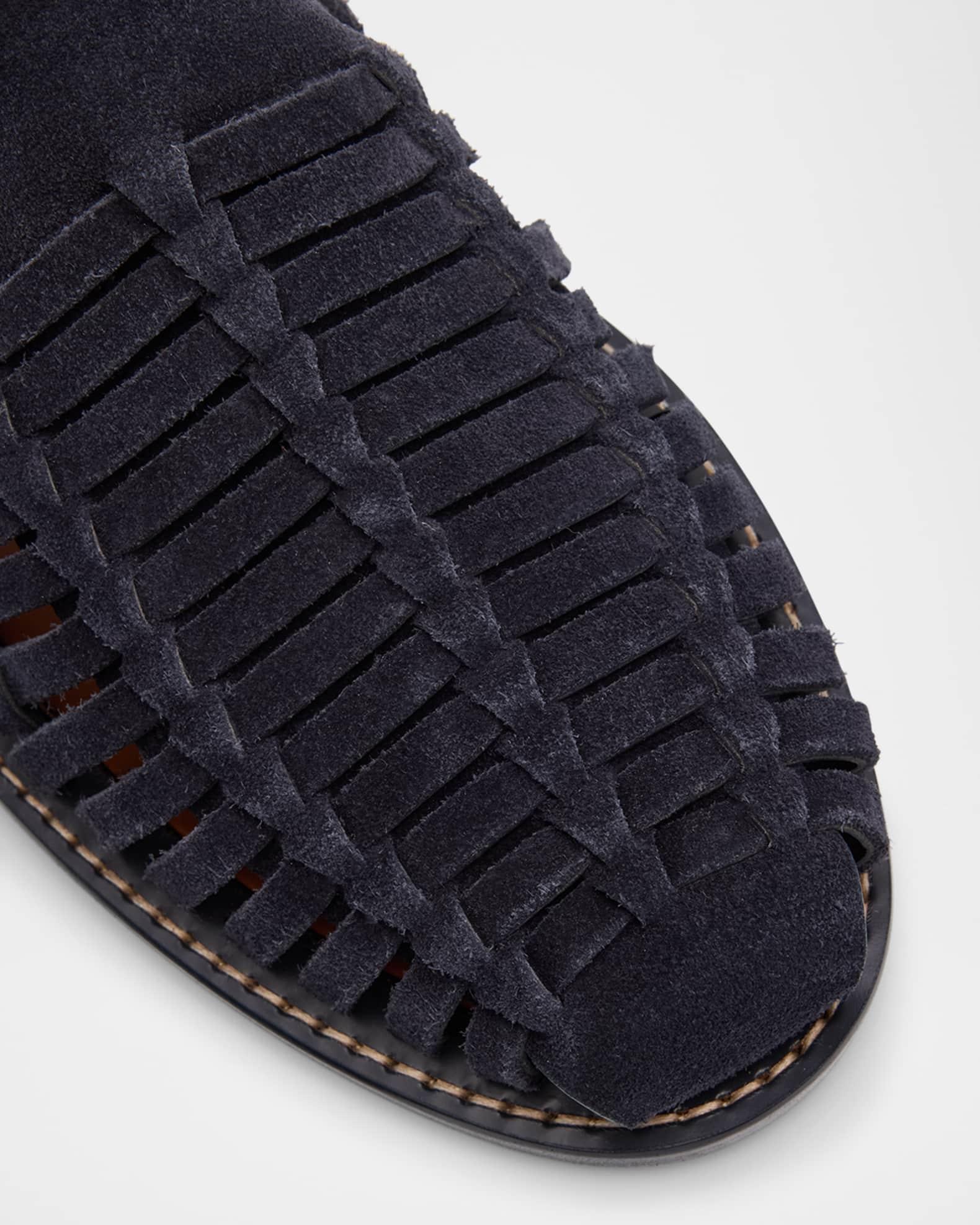 Men's Woven Suede Sandals  Product Image