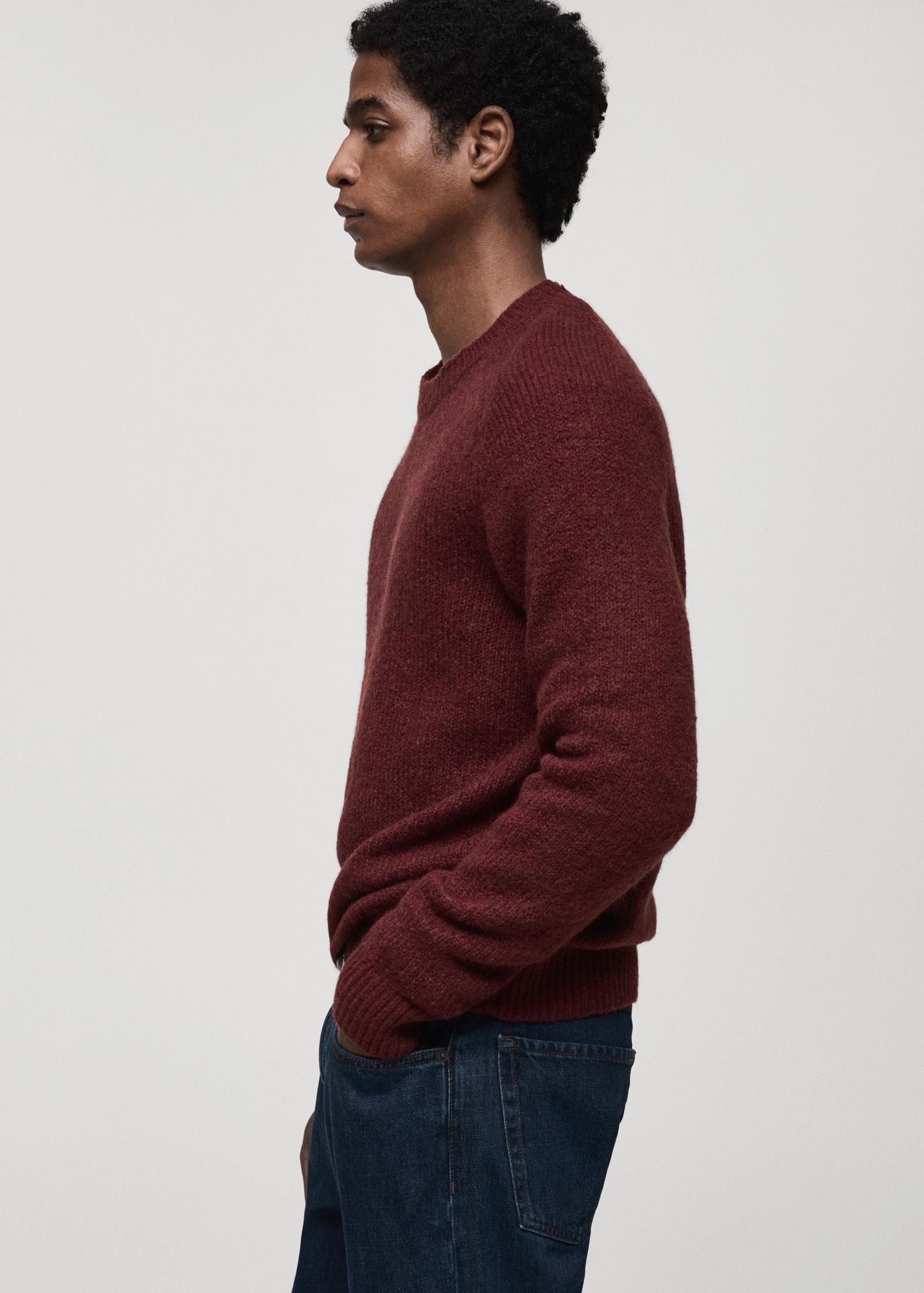 Wool and cotton-blend knitted sweater - Men | MANGO USA Product Image