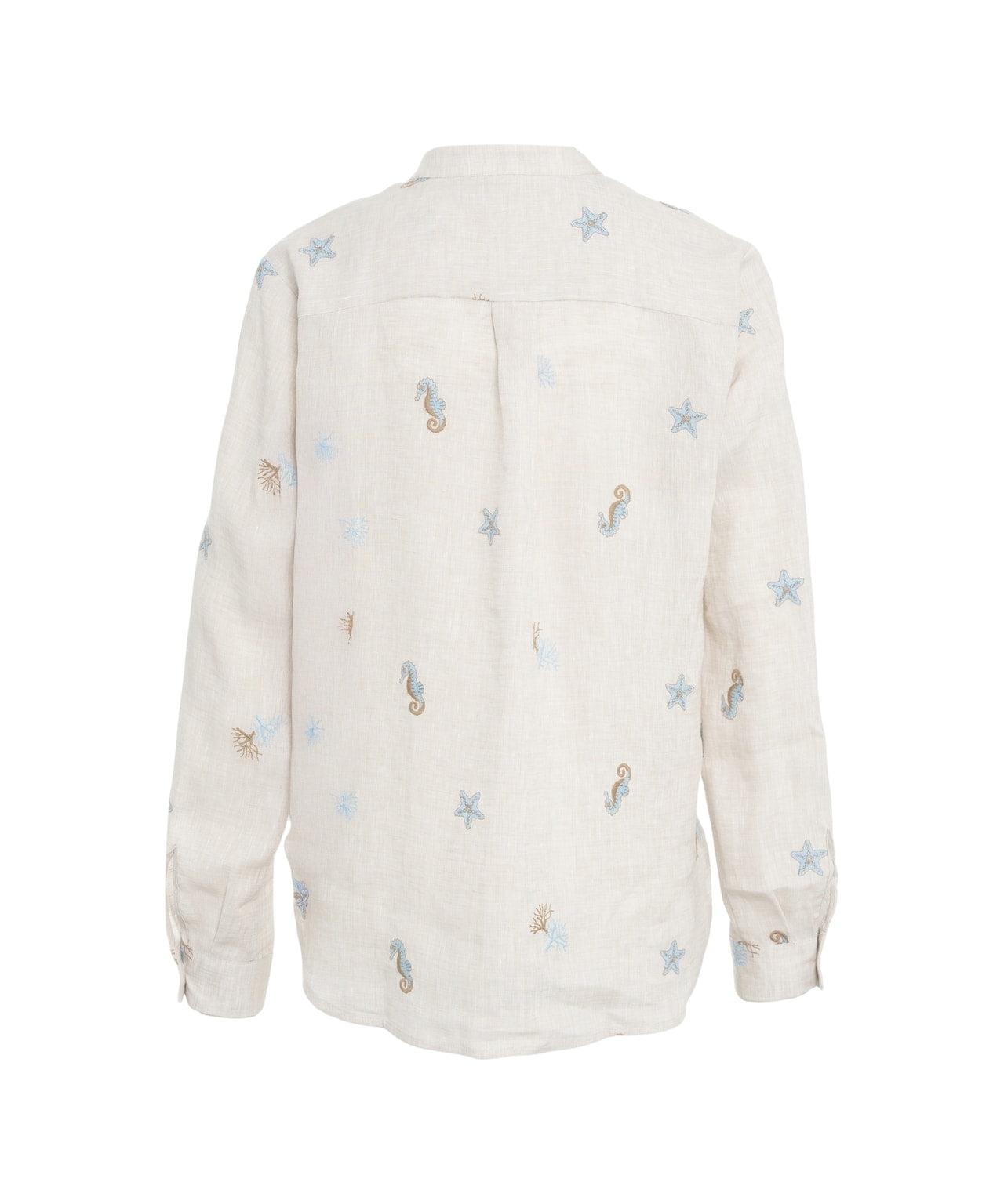 Linen blouse with embroidery Product Image