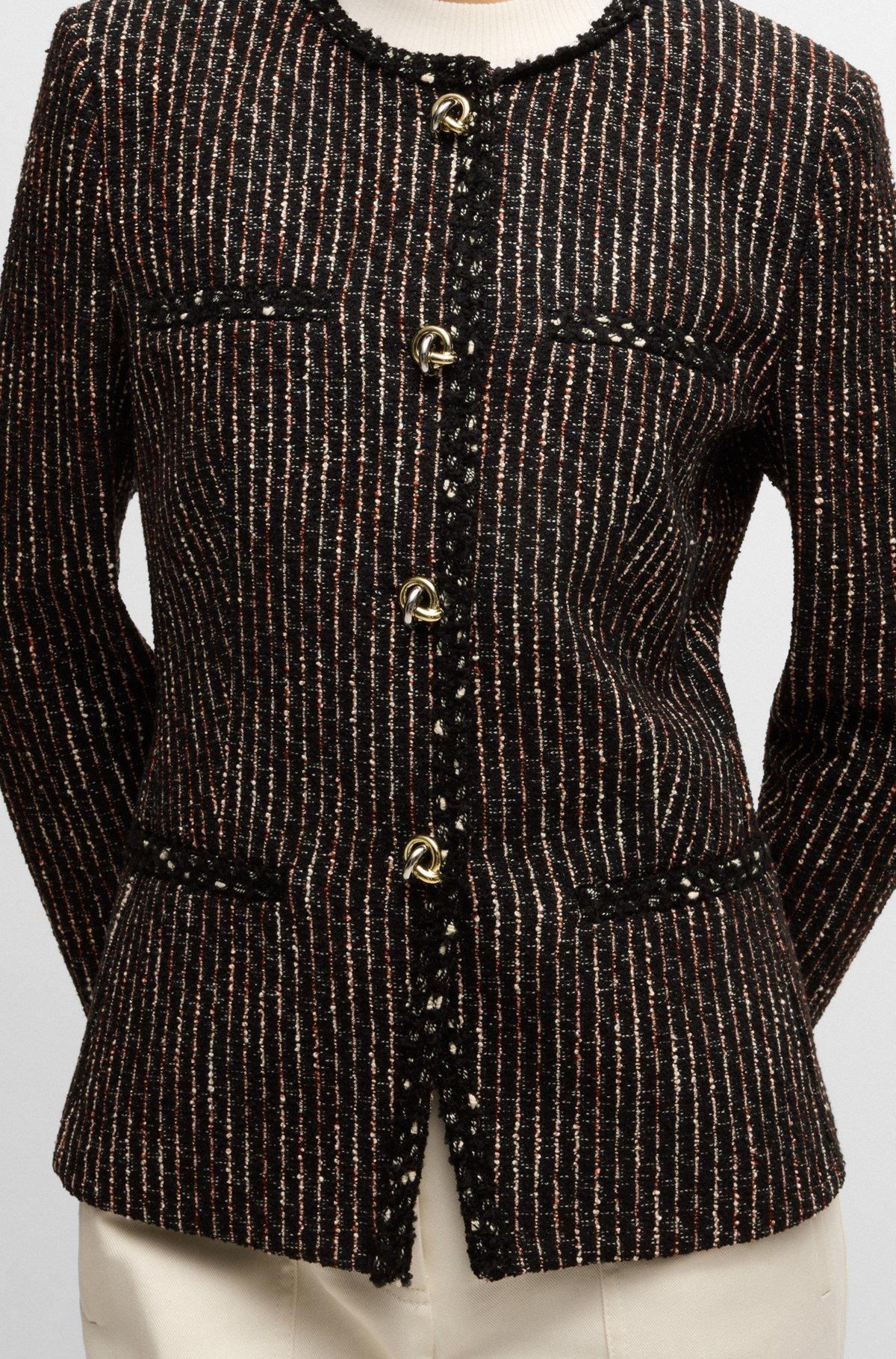 Slim-fit blazer in multicolored bouclé Product Image