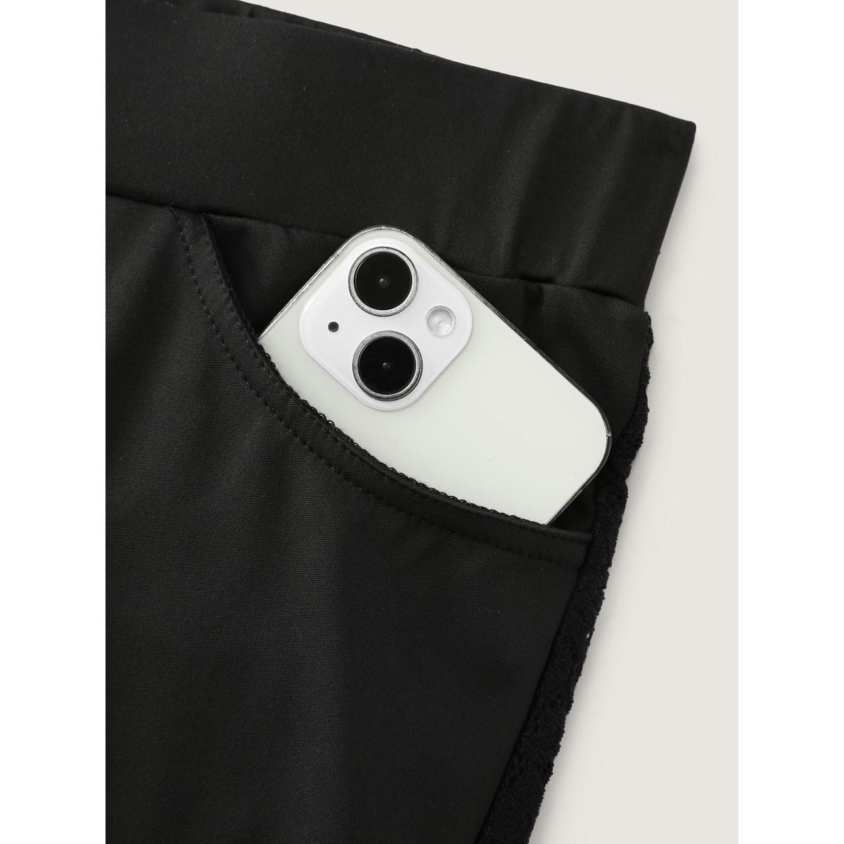 Plus Size Stretchy Waistband Skinny-Fit Pants Women Black Timeless Skinny Mid Rise Elegant Pants BloomChic 10/M Product Image