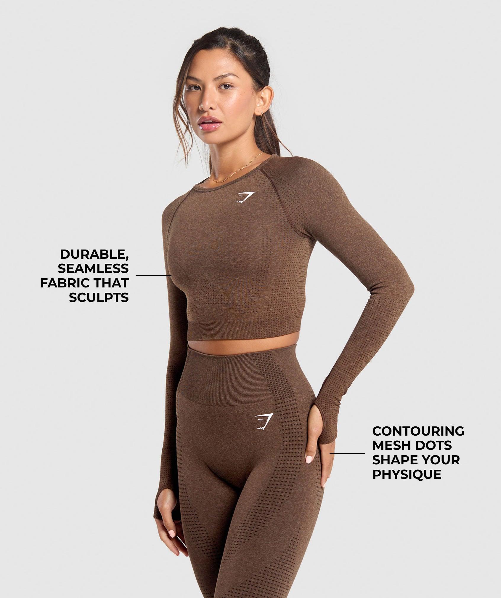 Gymshark Vital Crop Top - Espresso Marl Female Product Image