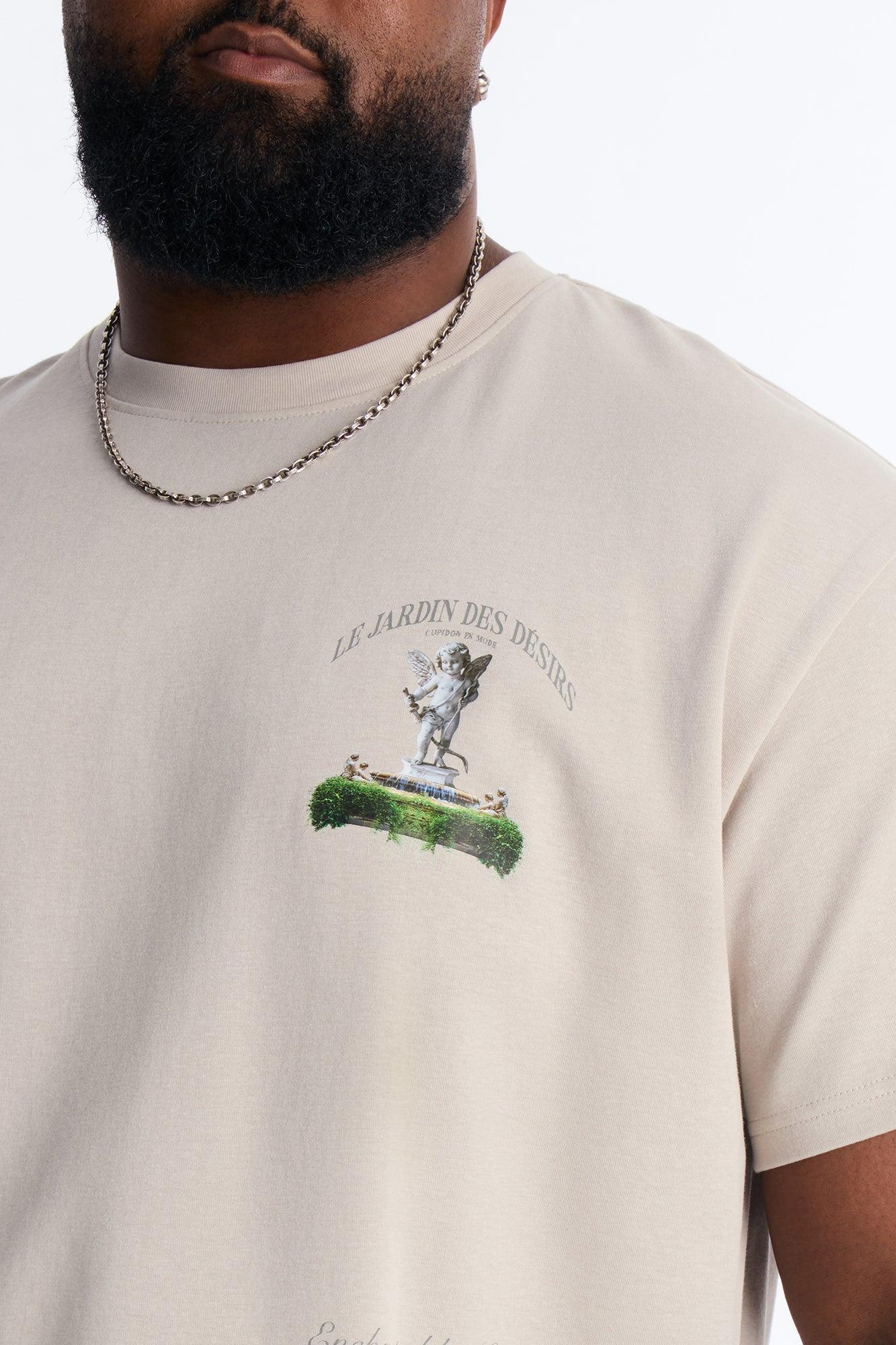 Le Jardin Des Desirs Short Sleeve Tee - Beige Male Product Image