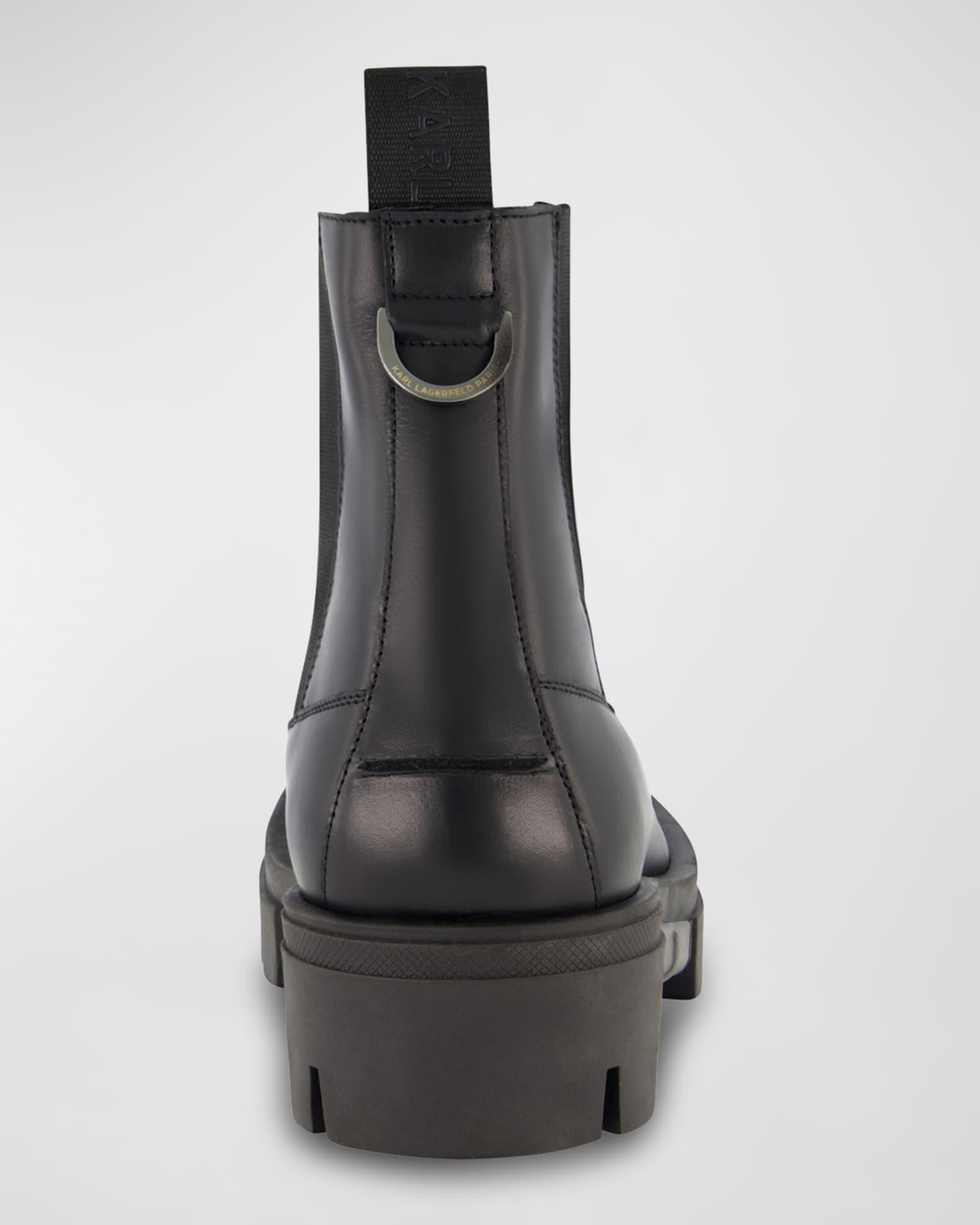 Men's Leather Apron Toe Chelsea Boots Product Image