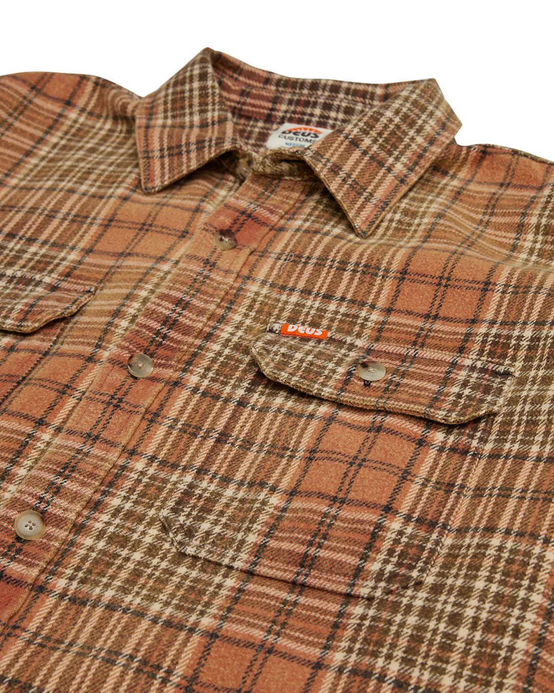 Vacay Check Shirt - Orange Check Product Image