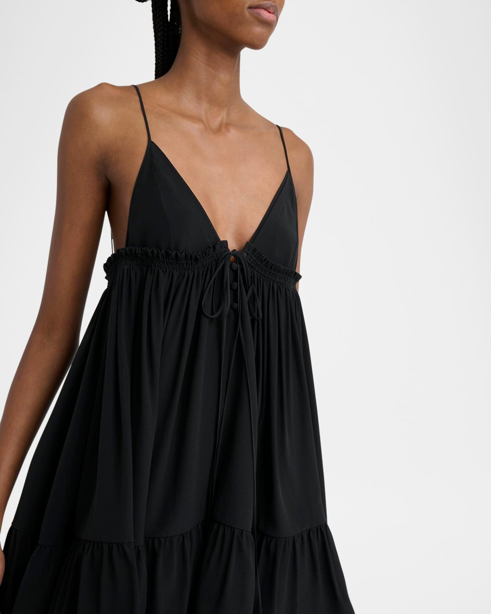 V-Neck Ruffle Mini Babydoll Dress Product Image