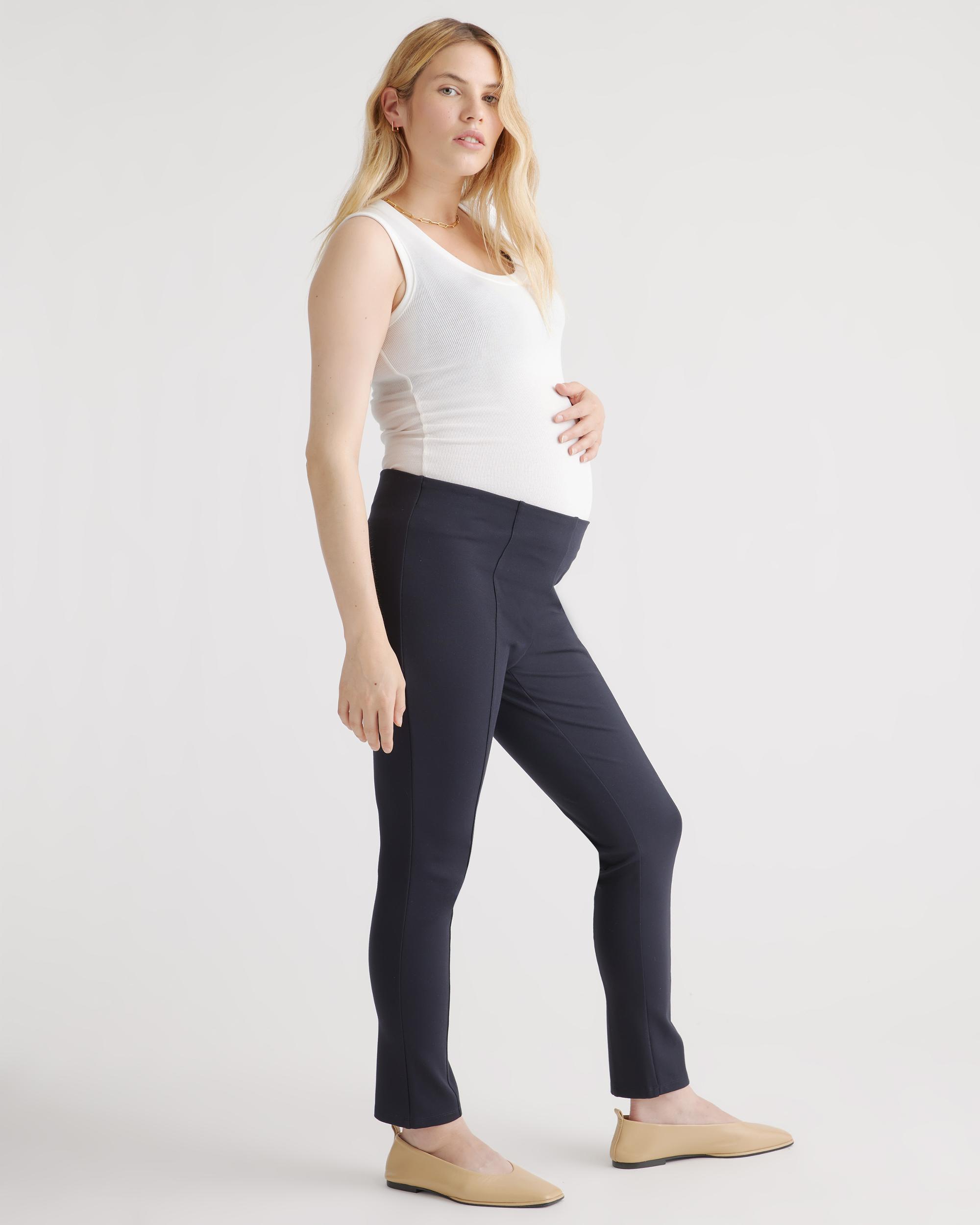 Quince | Women's Ultra-Stretch Ponte Maternity Ankle Pants Rayon Product Image