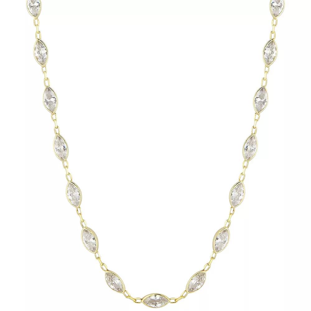 Sunkissed Sterling Cubic Zirconia Choker Necklace, Women's, Size: 16", Silver Tone Product Image