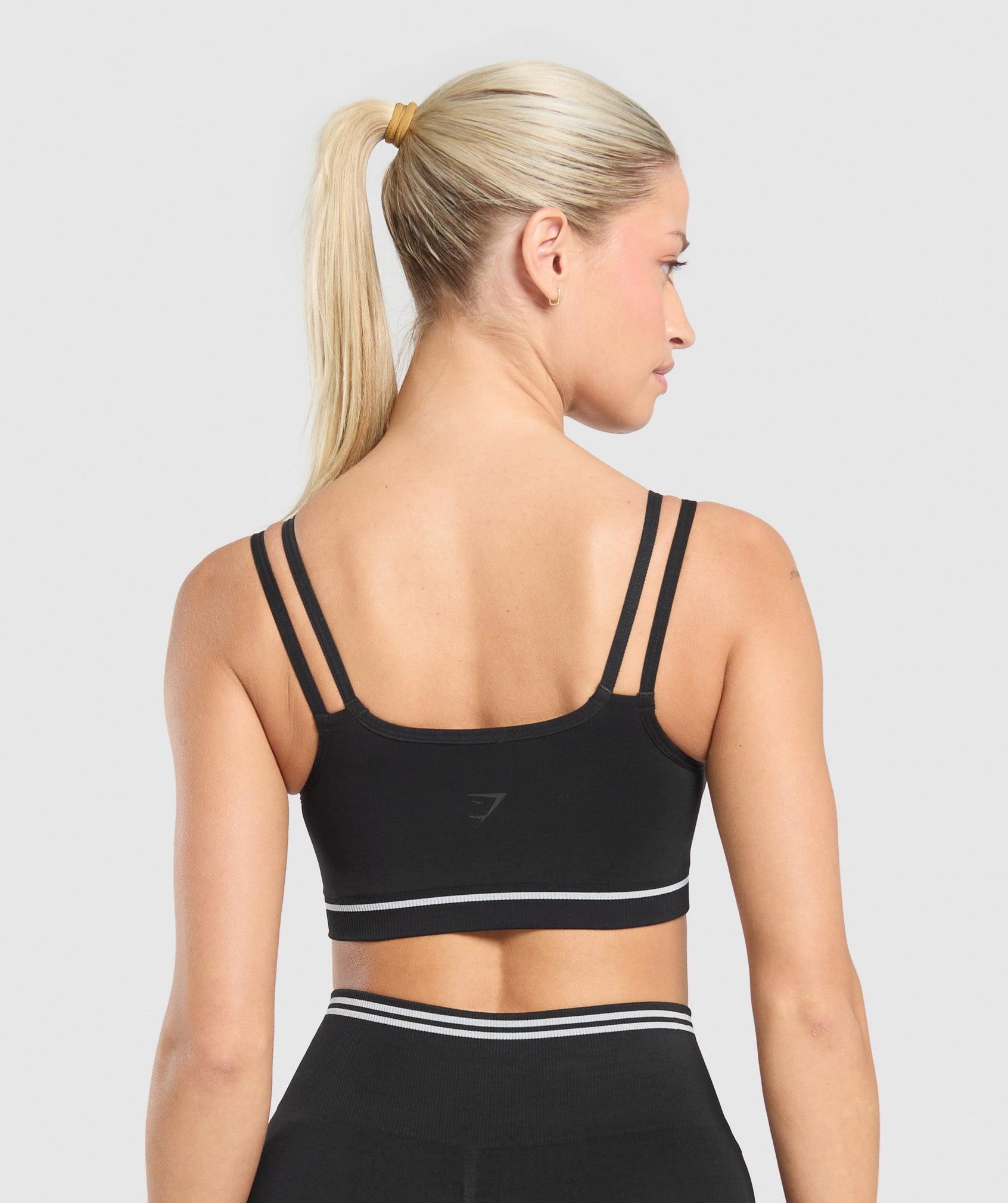 Gymshark Contrast Seamless Sports Bra - Black Female Product Image