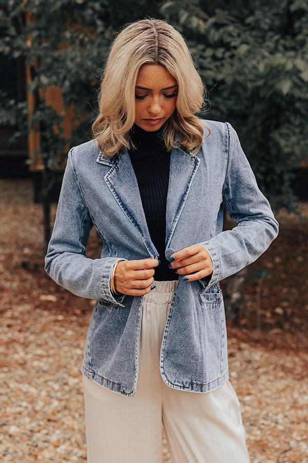Dreaming Of Soho Denim Blazer Product Image