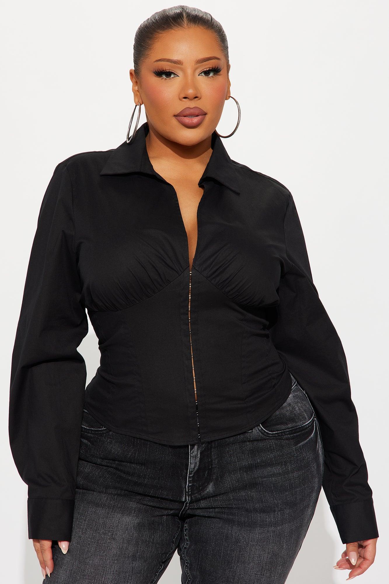 Quinn Poplin Top - Black Female Product Image