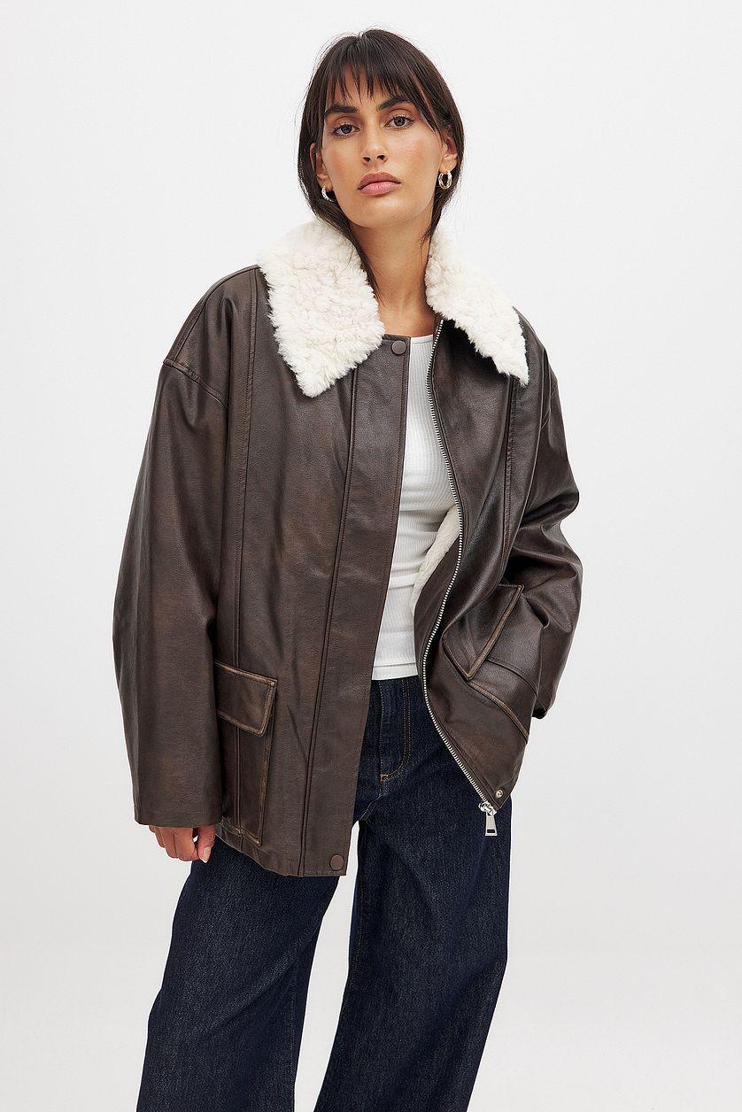 Washed Out Pu Bonded Jacket Product Image