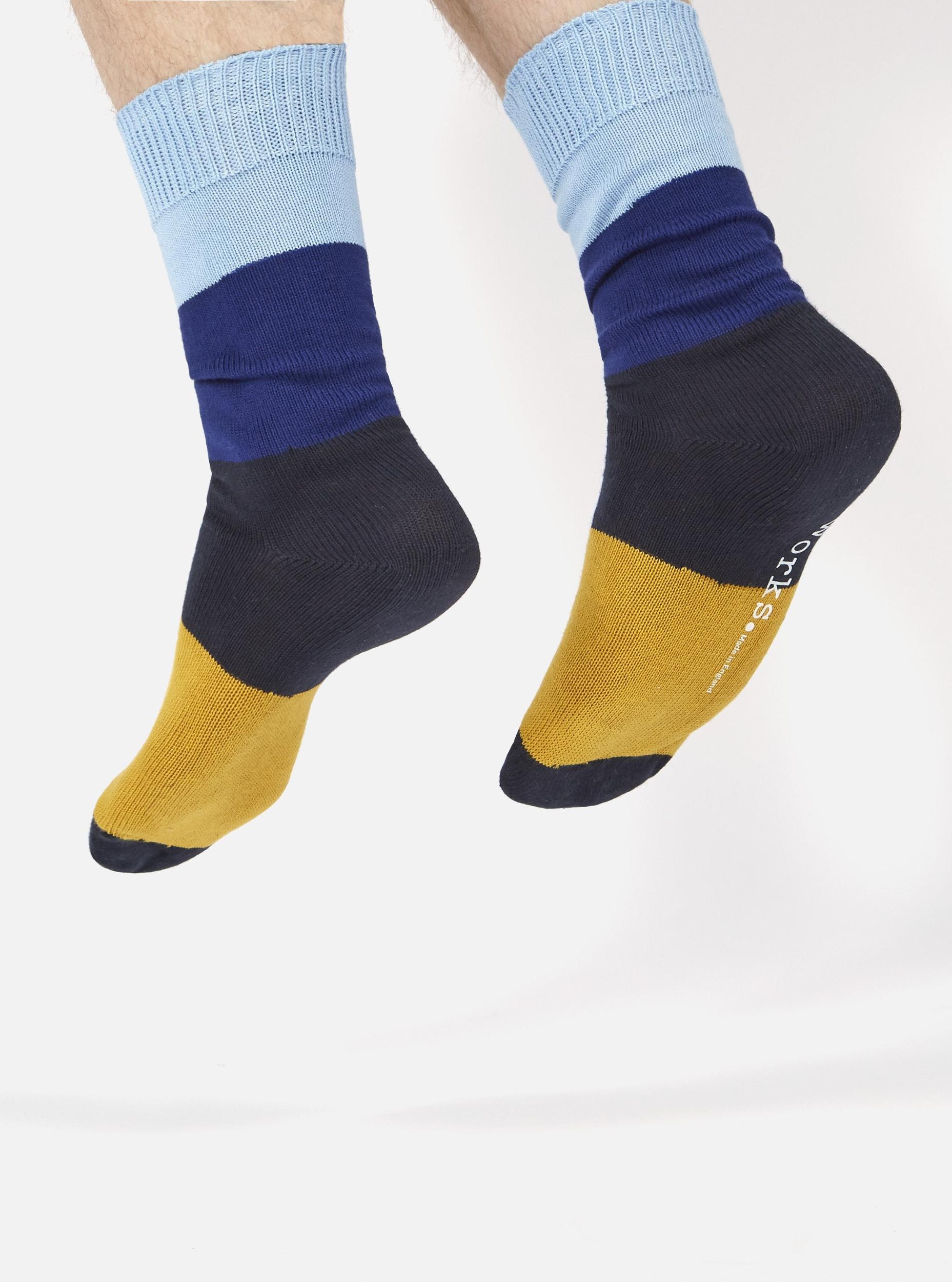 Sky/Indigo Cotton Bold Stripe Sock Product Image