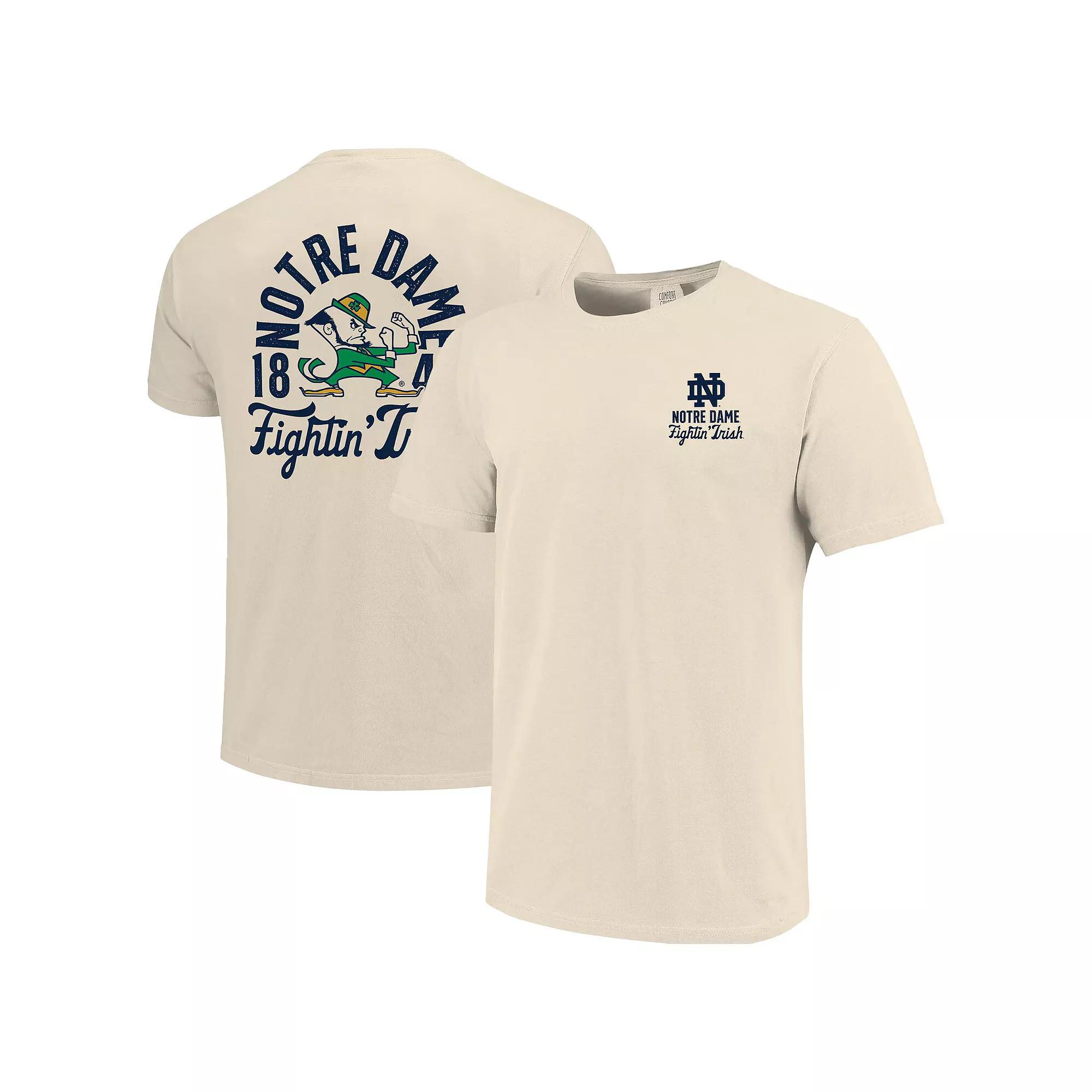 Mens Cream Notre Dame Fighting Irish Comfort Colors Mascot Overlay T-Shirt Product Image