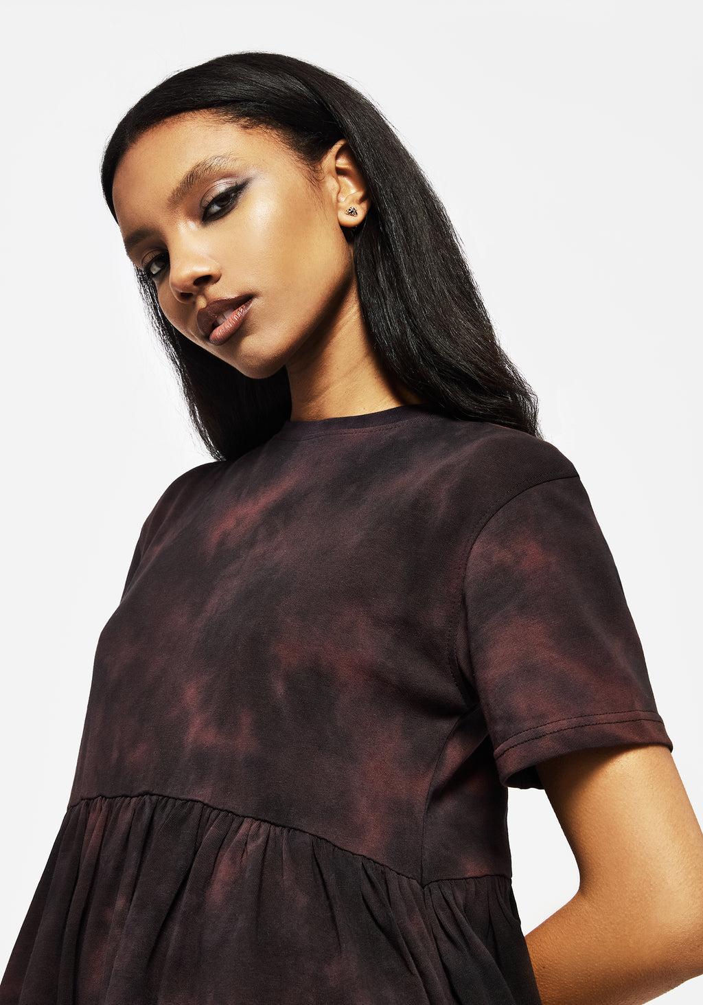 Mercury Tie Dye Cotton Mini Skater Dress Product Image