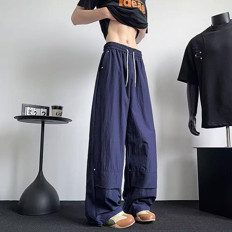 Drawstring Waist Lettering Sweat Shorts Product Image