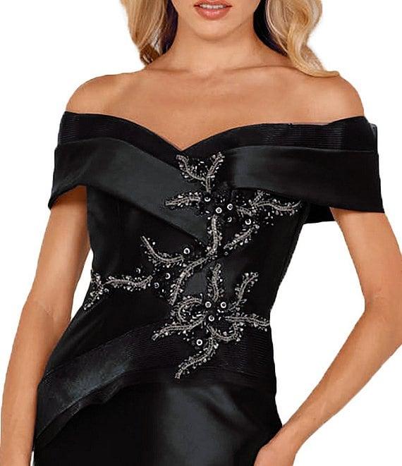 Terani Couture Beaded Off-the-Shoulder Mermaid Gown Product Image