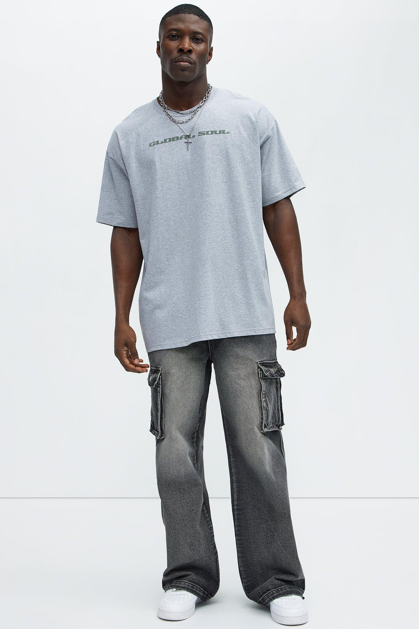 Global Soul Oversized Short Sleeve Tee - Grey Product Image