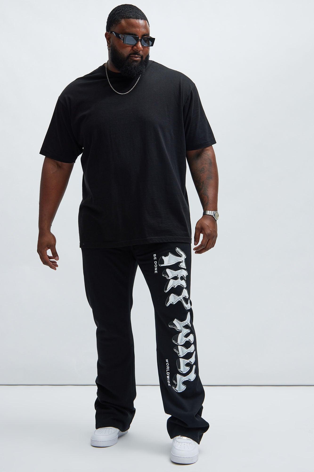 Thy Will Chrome Flare Sweatpant - Black Product Image