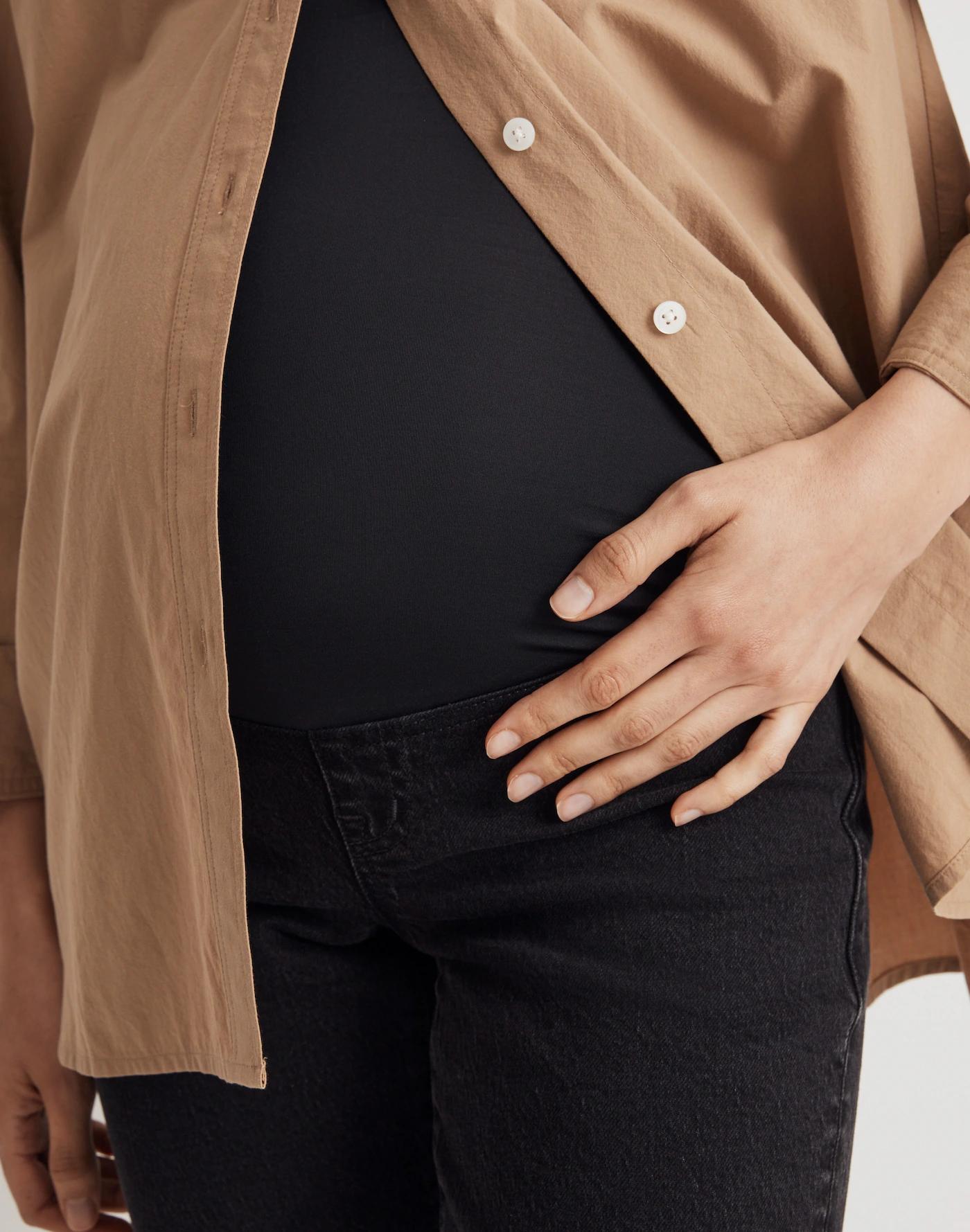 The Maternity Over-The-Belly '90s Straight Jean in Belmere Wash Product Image